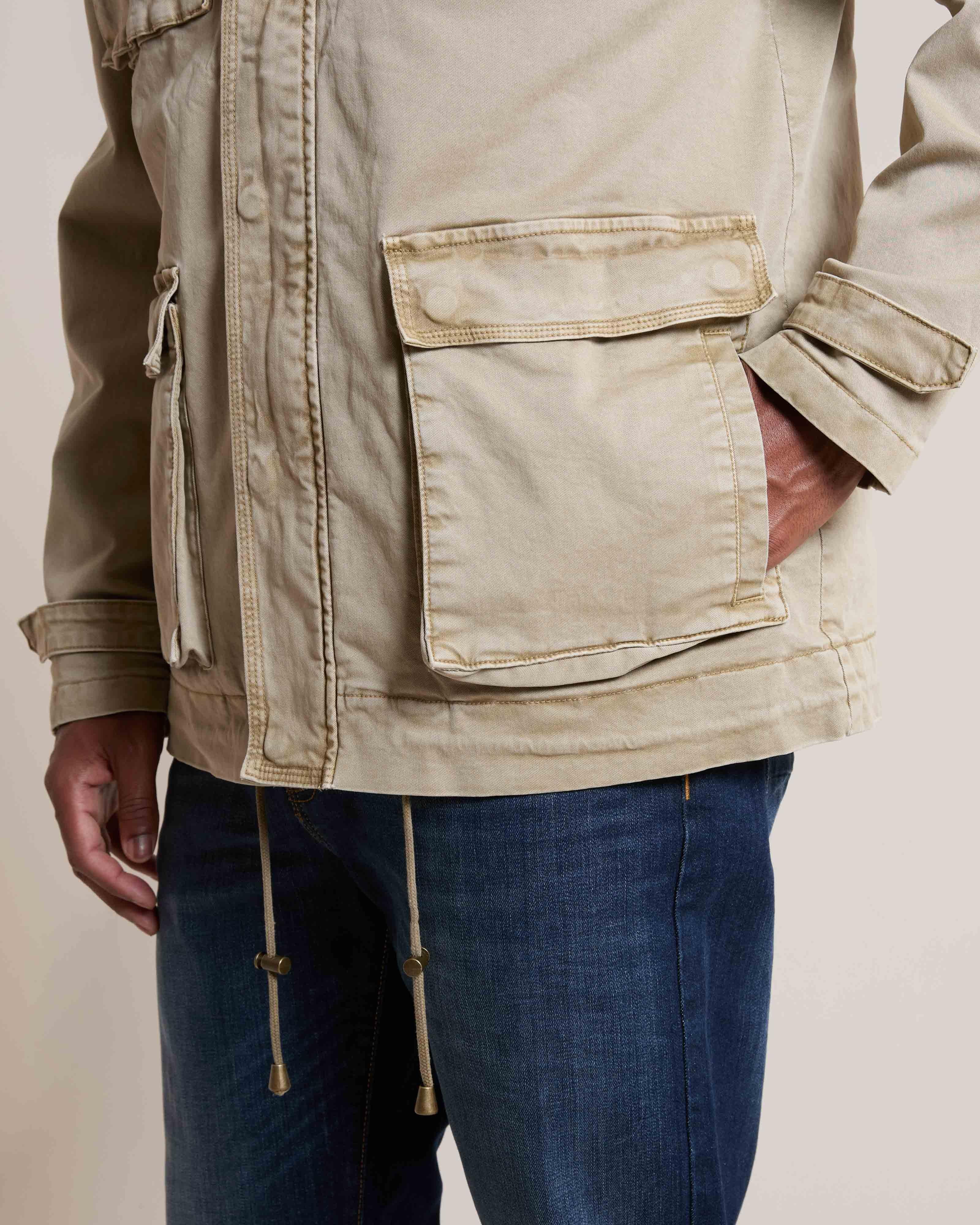 K-WAY Elements Men's Safari 3-in-1 Canvas Field Jacket | Cape