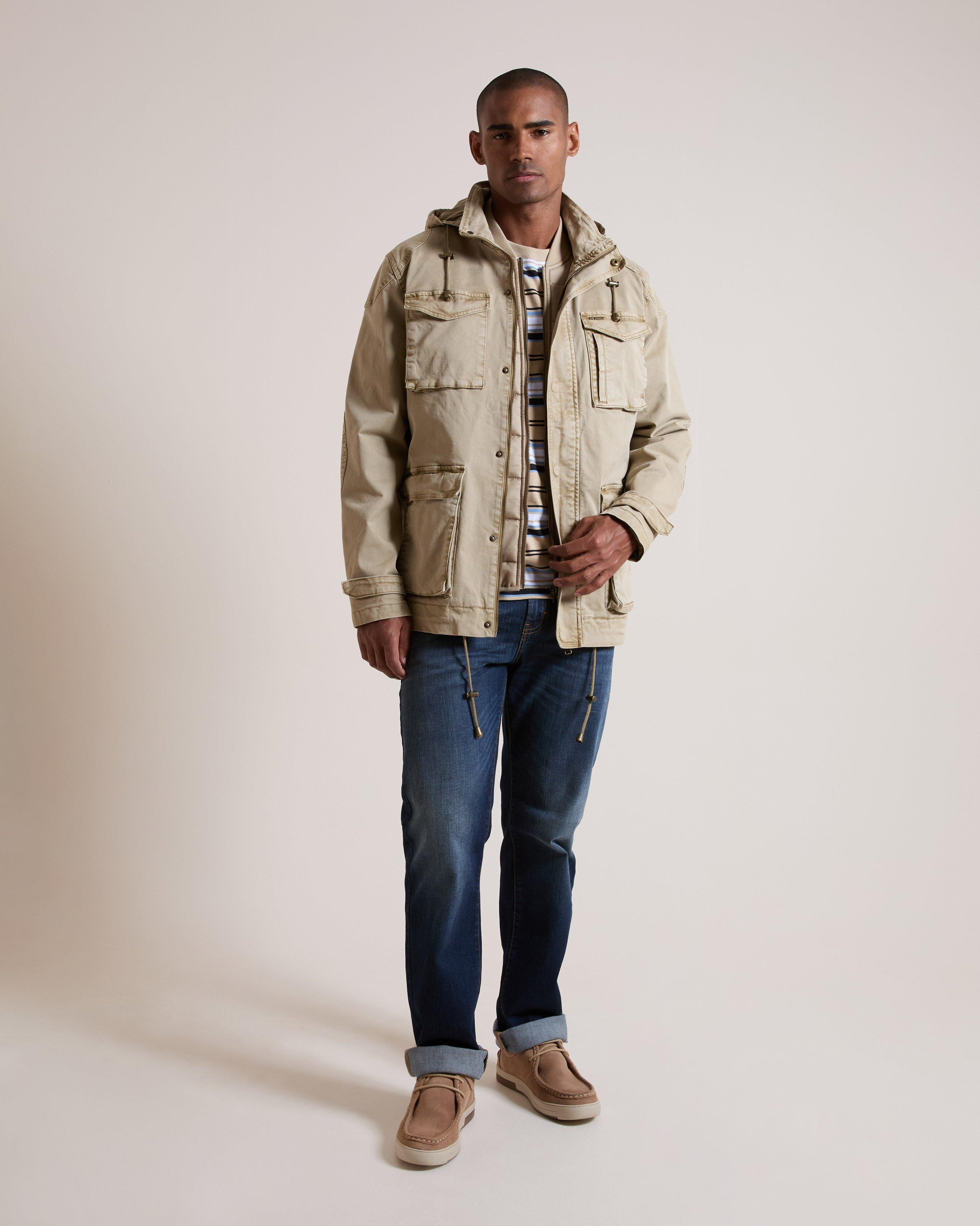 K-WAY Elements Men's Safari 3-in-1 Canvas Field Jacket | Cape