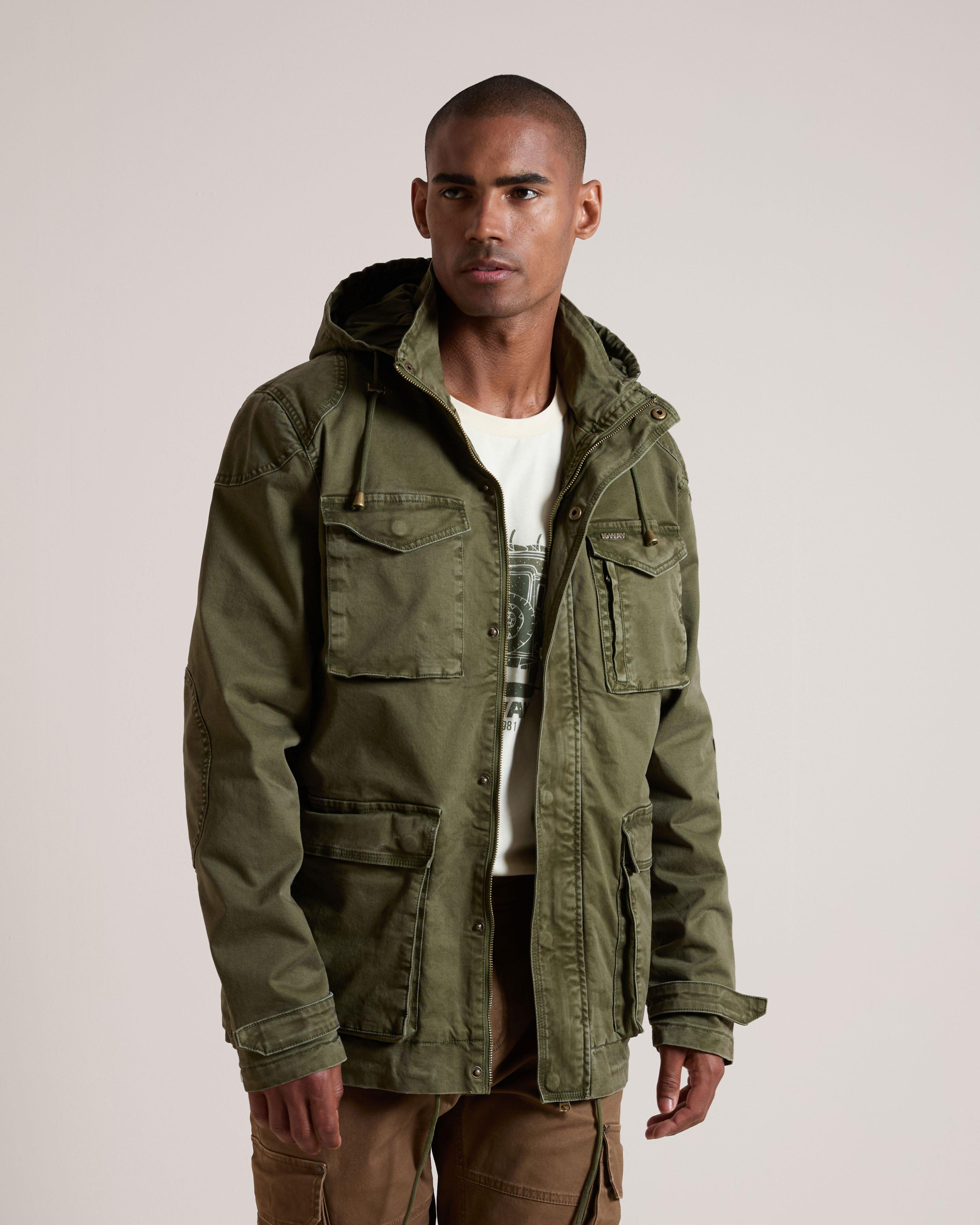 K-WAY Elements Men's Safari 3-in-1 Canvas Field Jacket | Cape