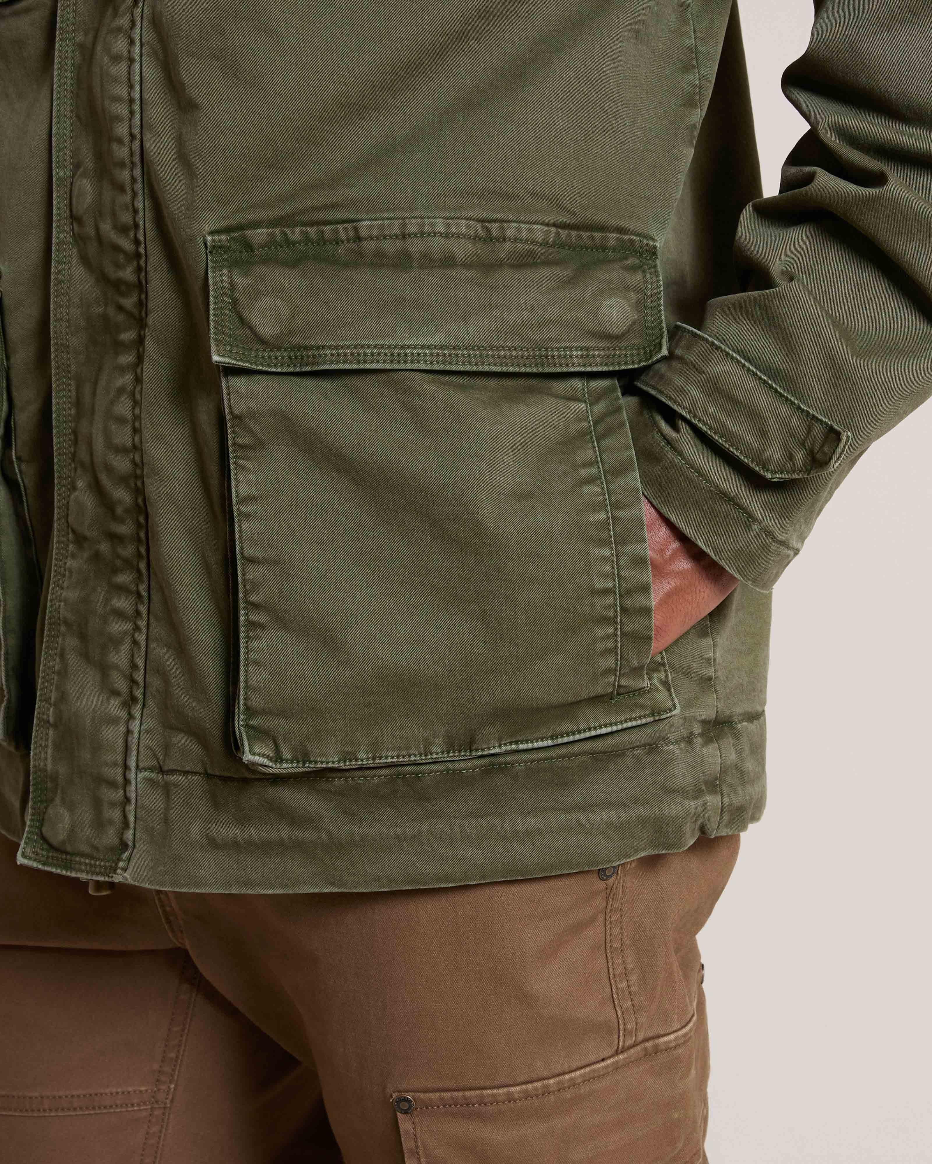 K-WAY Elements Men's Safari 3-in-1 Canvas Field Jacket | Cape