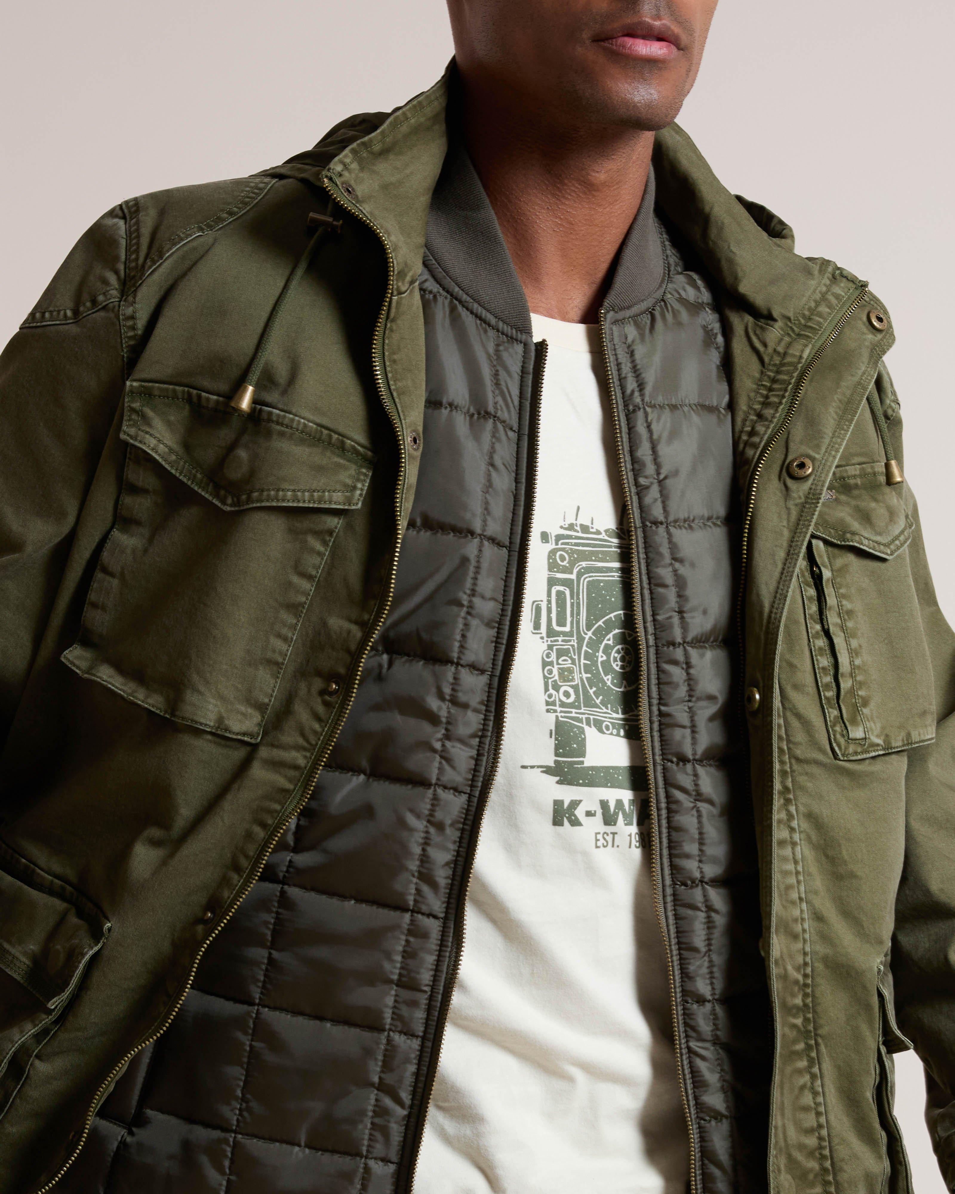 K-WAY Elements Men's Safari 3-in-1 Canvas Field Jacket | Cape