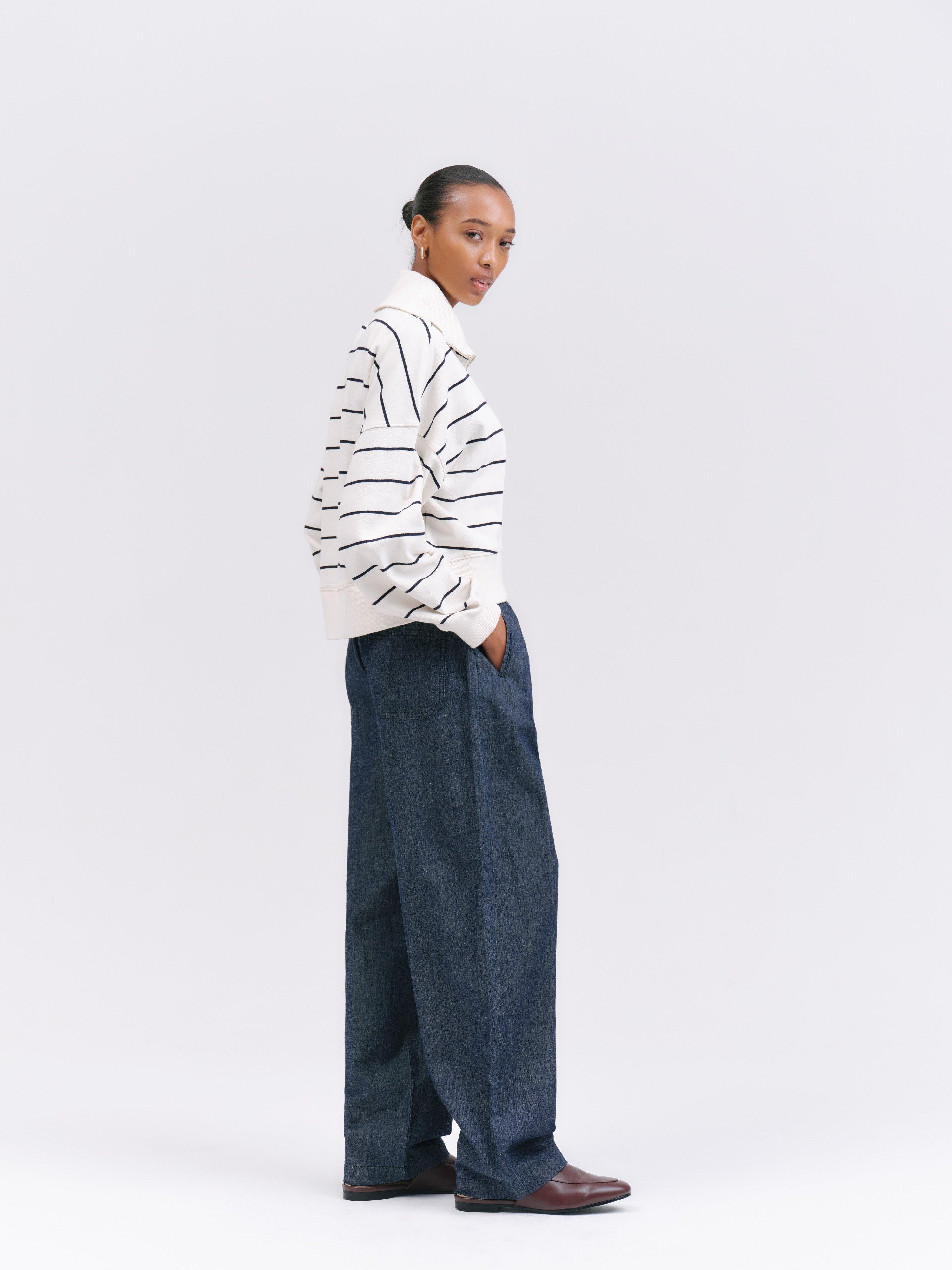 Laurel Stripe Sweat Top - Poetry Clothing Store