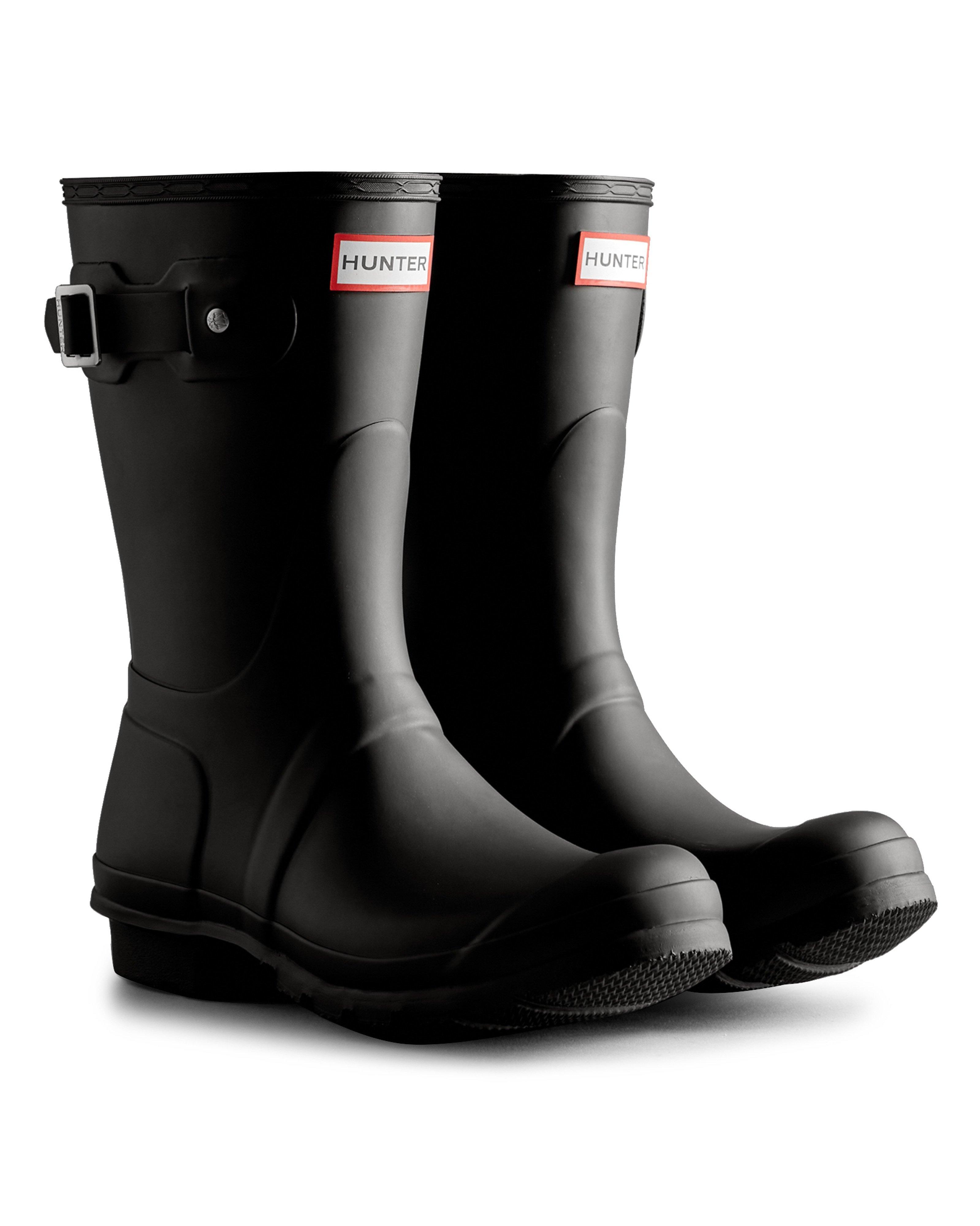 靴 HUNTER Logo Print Short Rain Boots 23cm Hunter Original Short Tri-Colour Logo Boot - Poetry Clothing Store