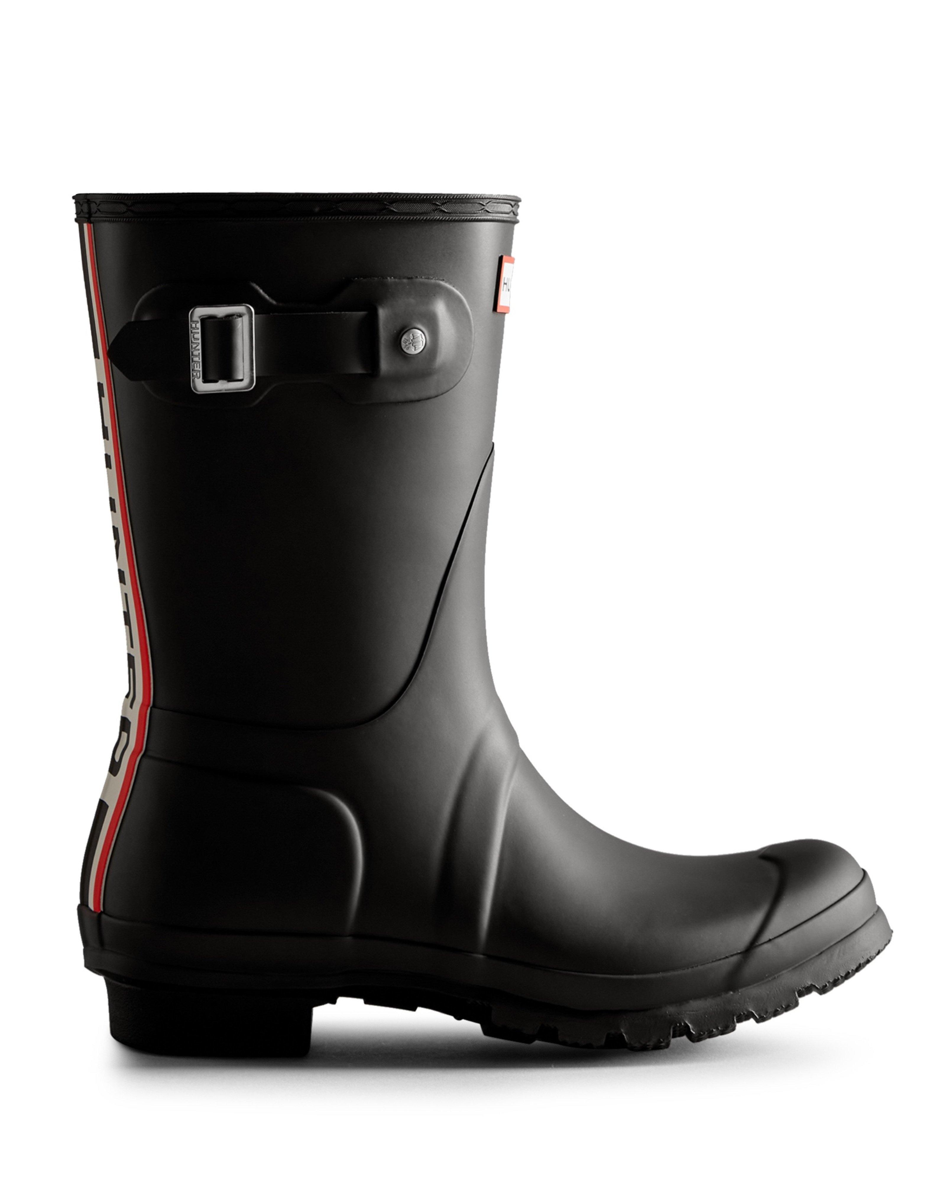 Hunter Original Short Tri-Colour Logo Boot - Poetry Clothing Store