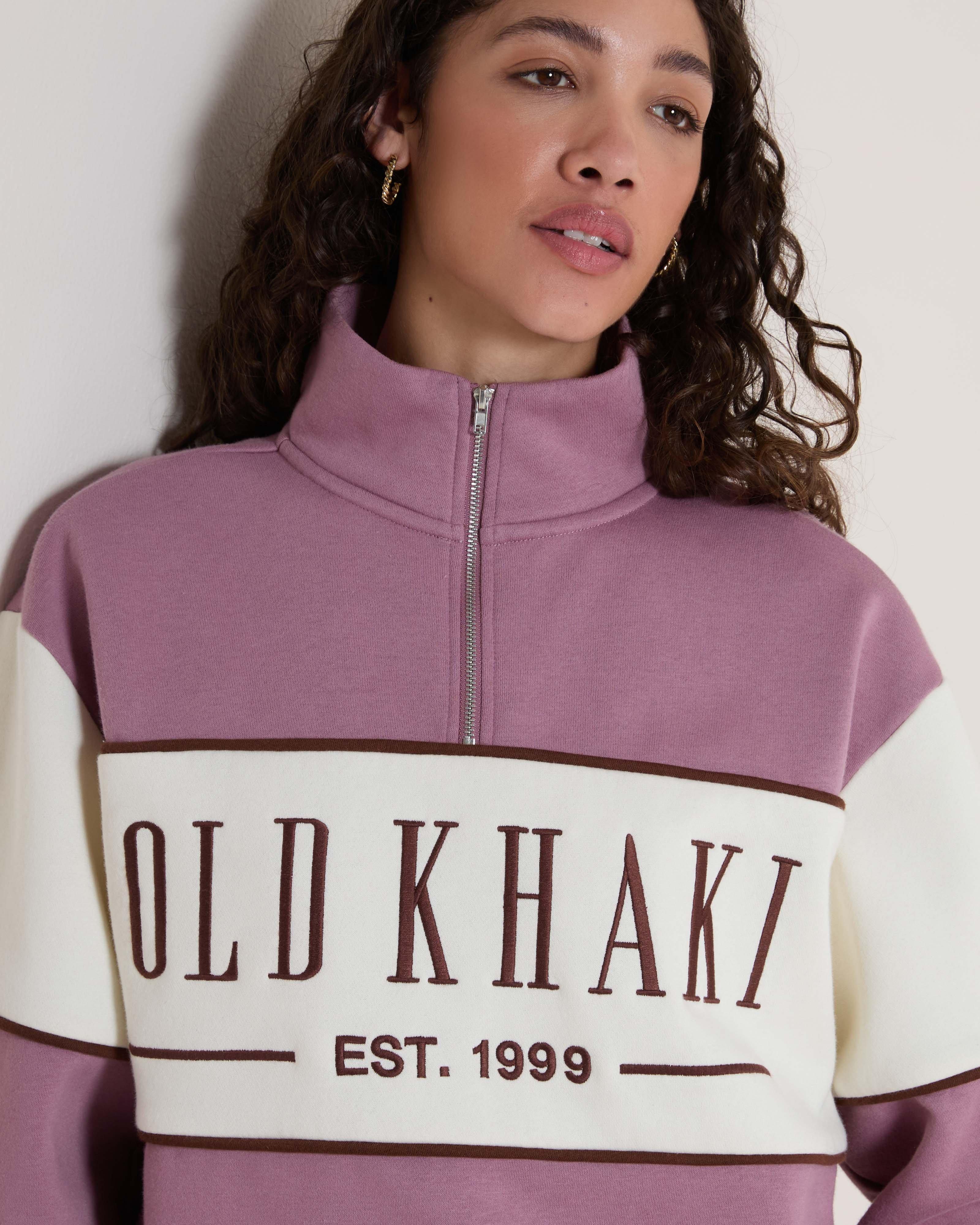 Women's Mandy 1/4 Zip Sweat Top | Old Khaki