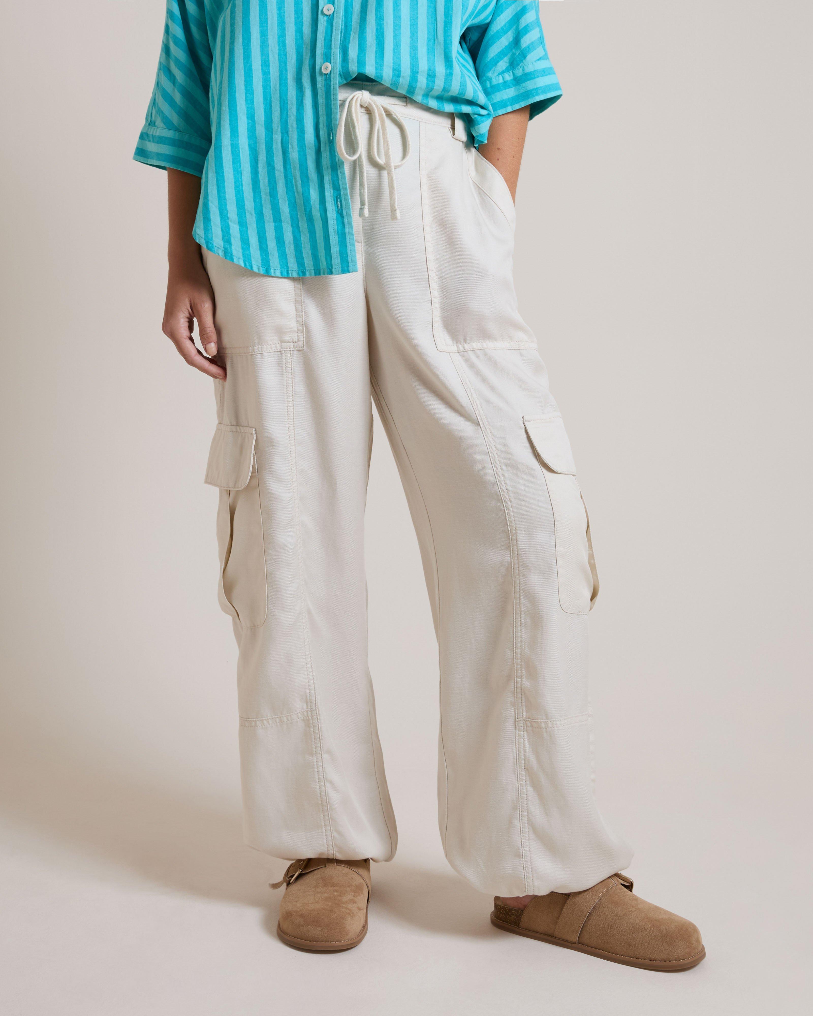 パンツ goa fringed pockets linen cargo pants Women's Caro Cargo Pants | Old Khaki