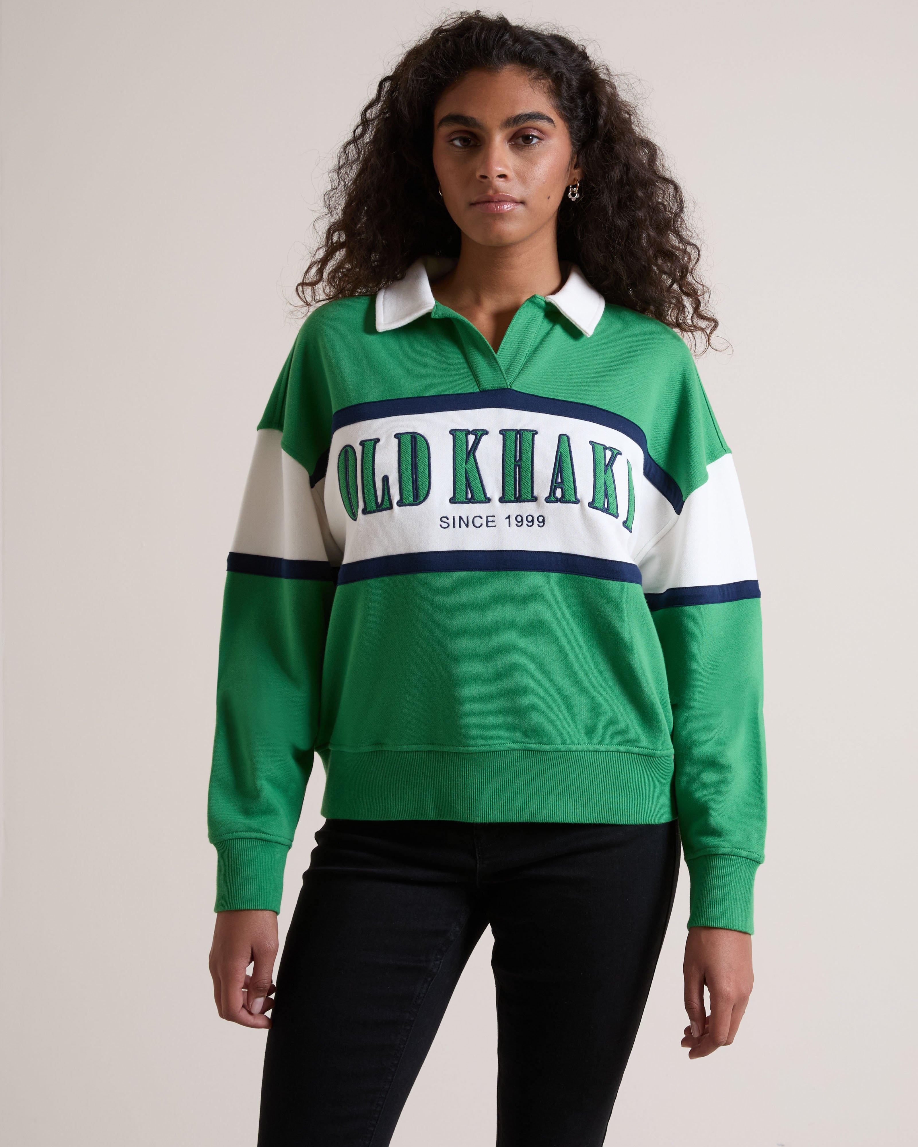 Women's Ruby Rugby Sweat Top | Old Khaki