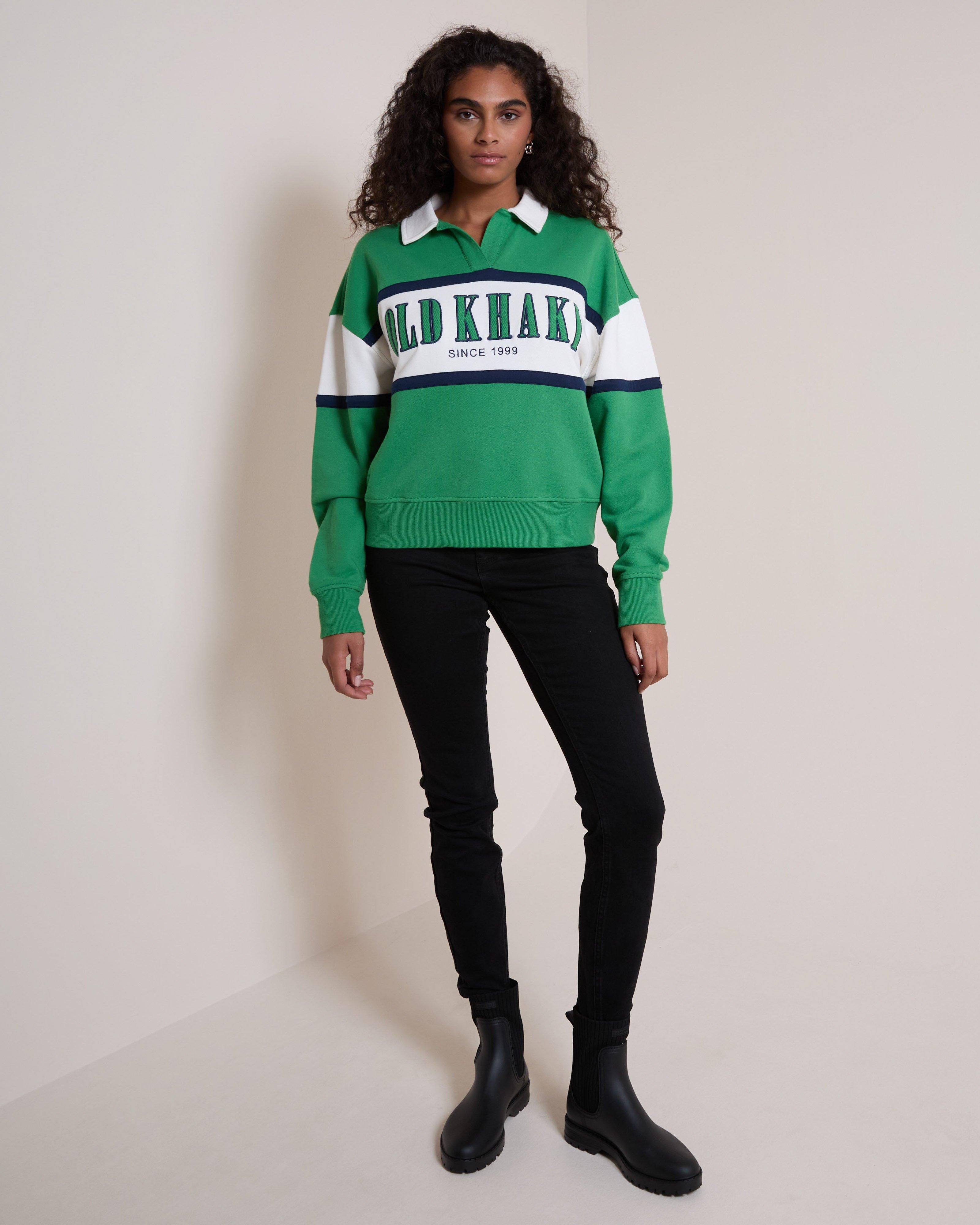 Women's Ruby Rugby Sweat Top | Old Khaki