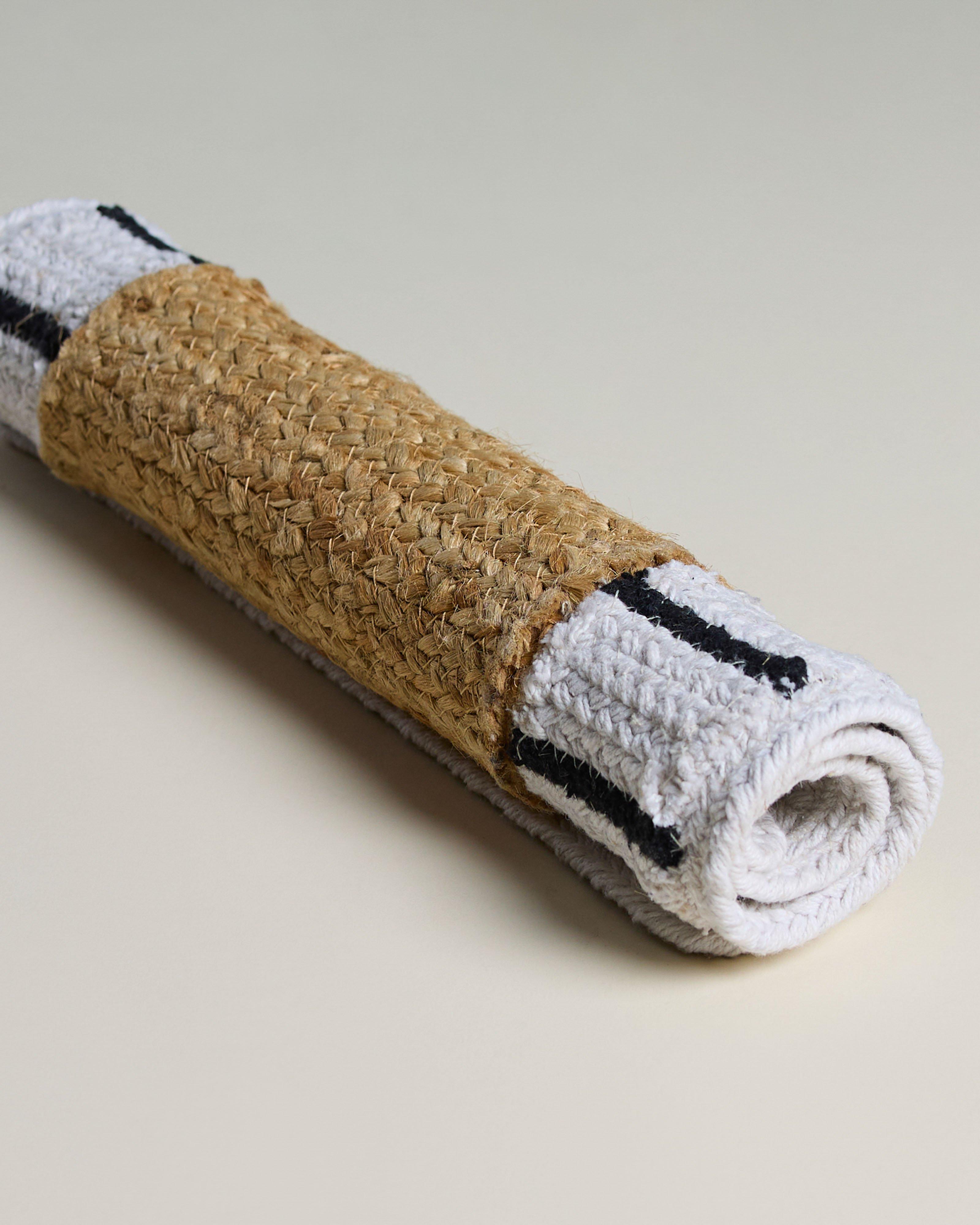  Jute Natural & Stripe Placemat -  Oatmeal