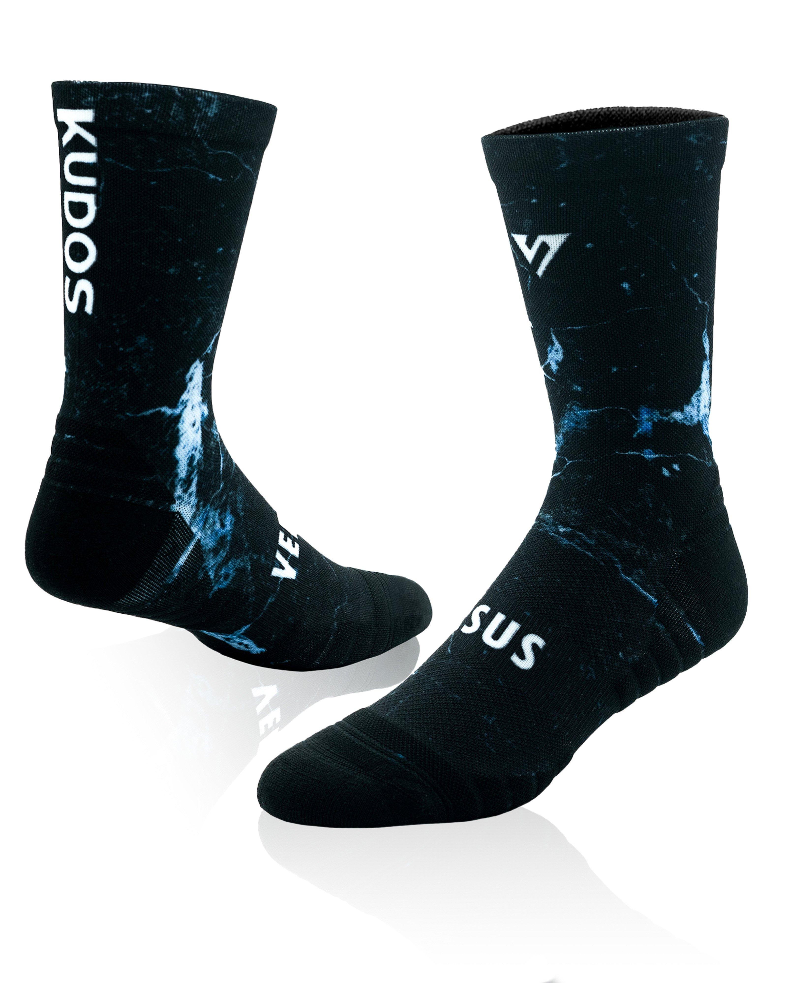 VERSUS Men's Kudos 2.0 Active Crew Socks -  Black