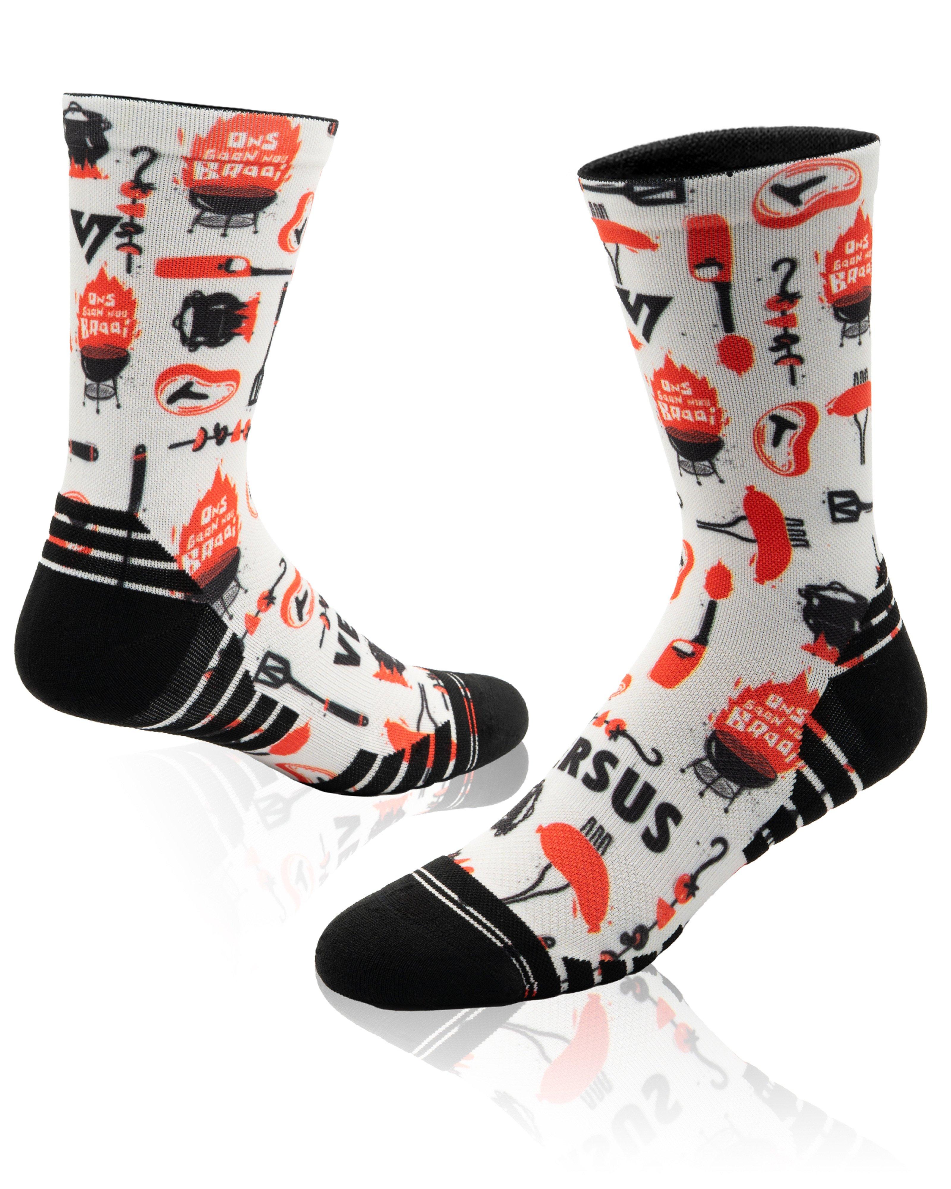 VERSUS Men's Braai 6.0 Active Crew Socks -  Orange