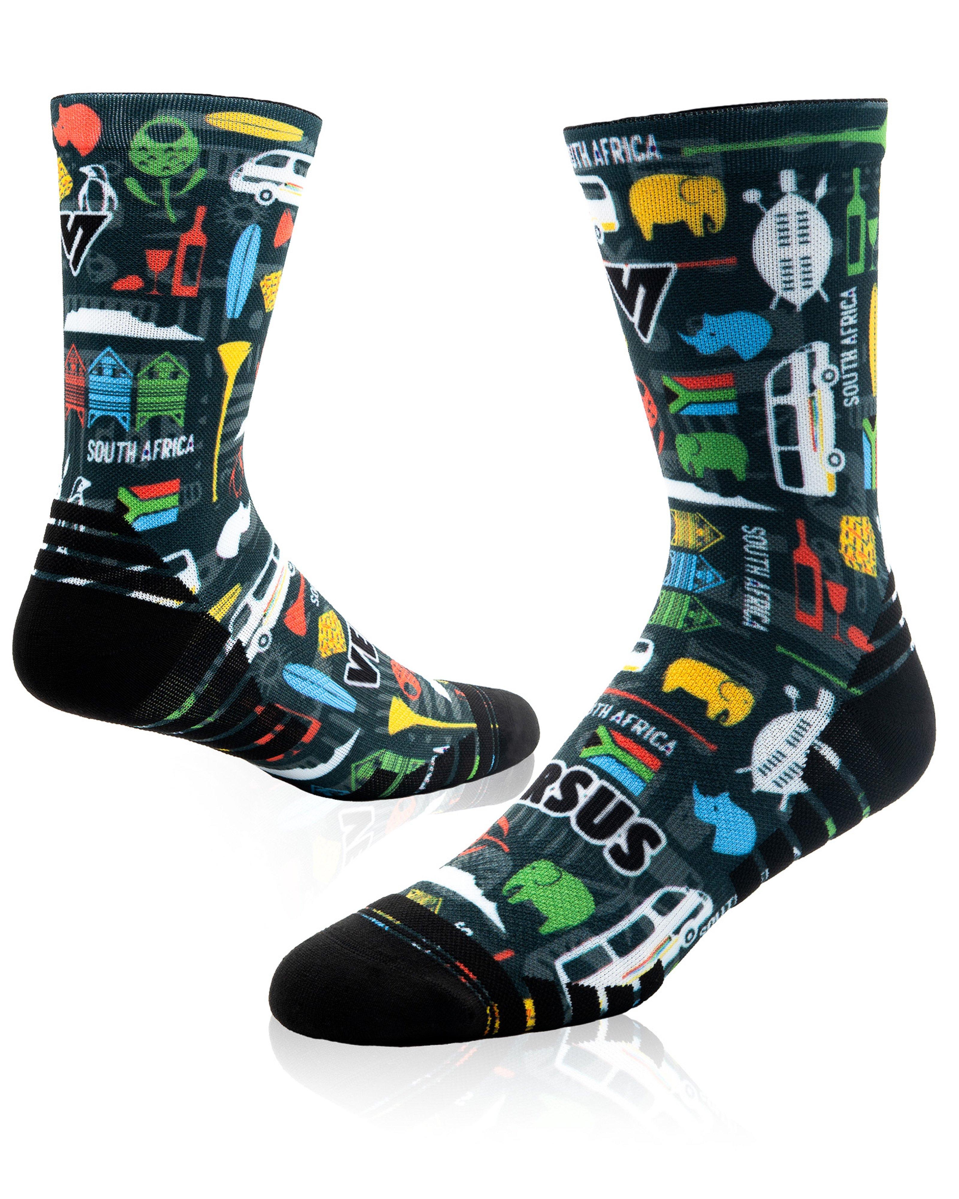 VERSUS Men's Heritage 5.0 Active Crew Socks -  Black