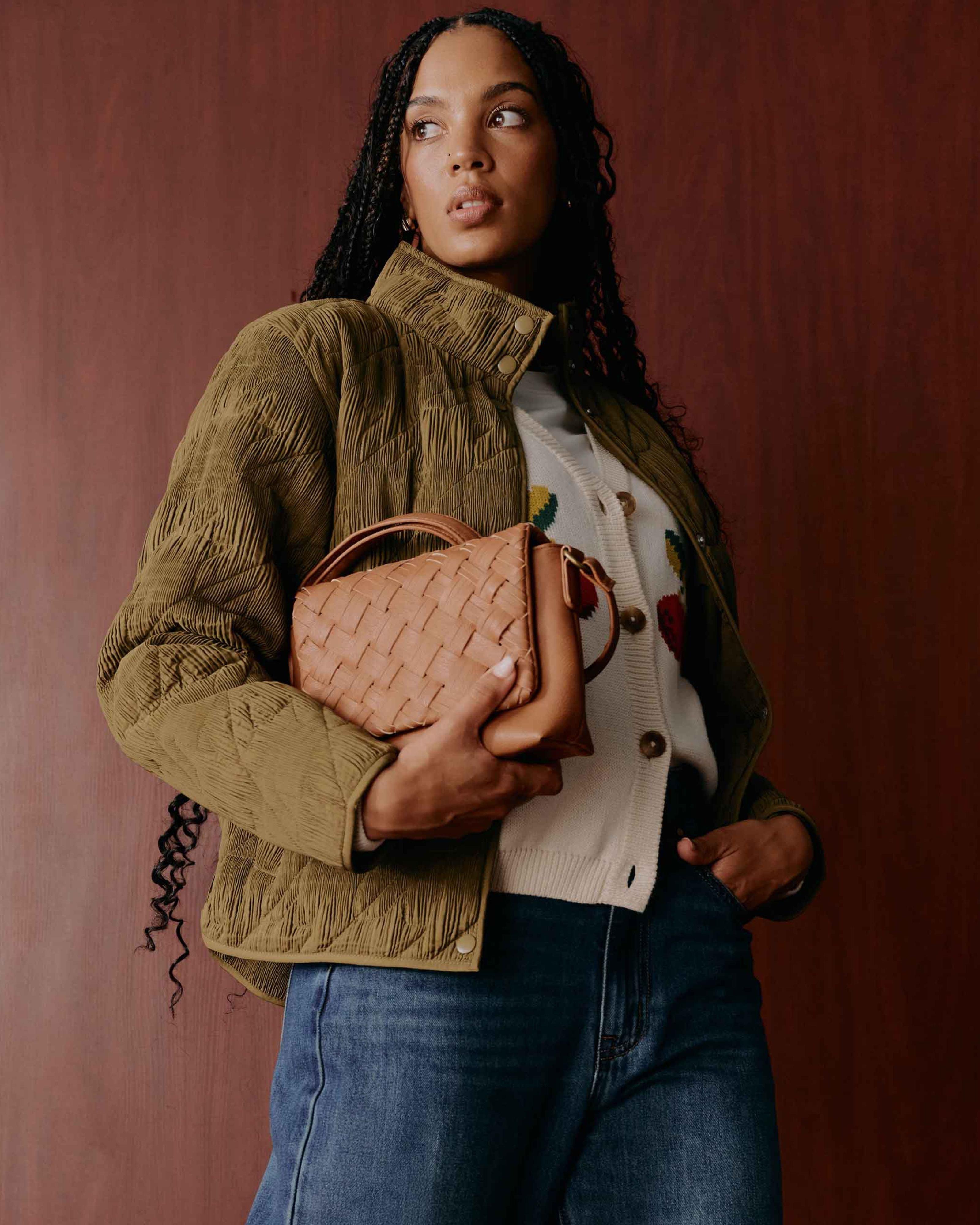 Women's Sandy Crossbody Weave Bag