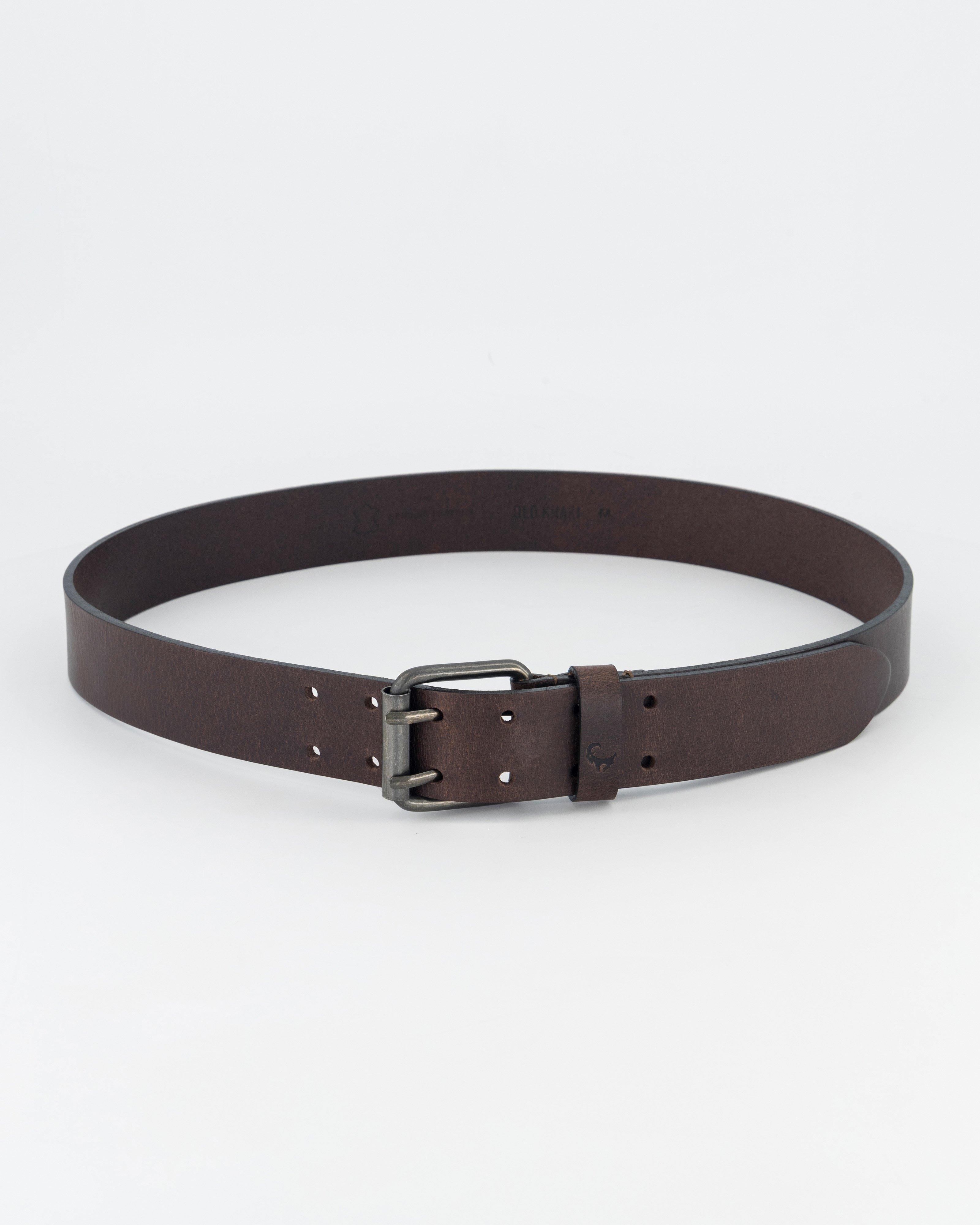 Men's Axel Double Prong Leather Belt | Old Khaki