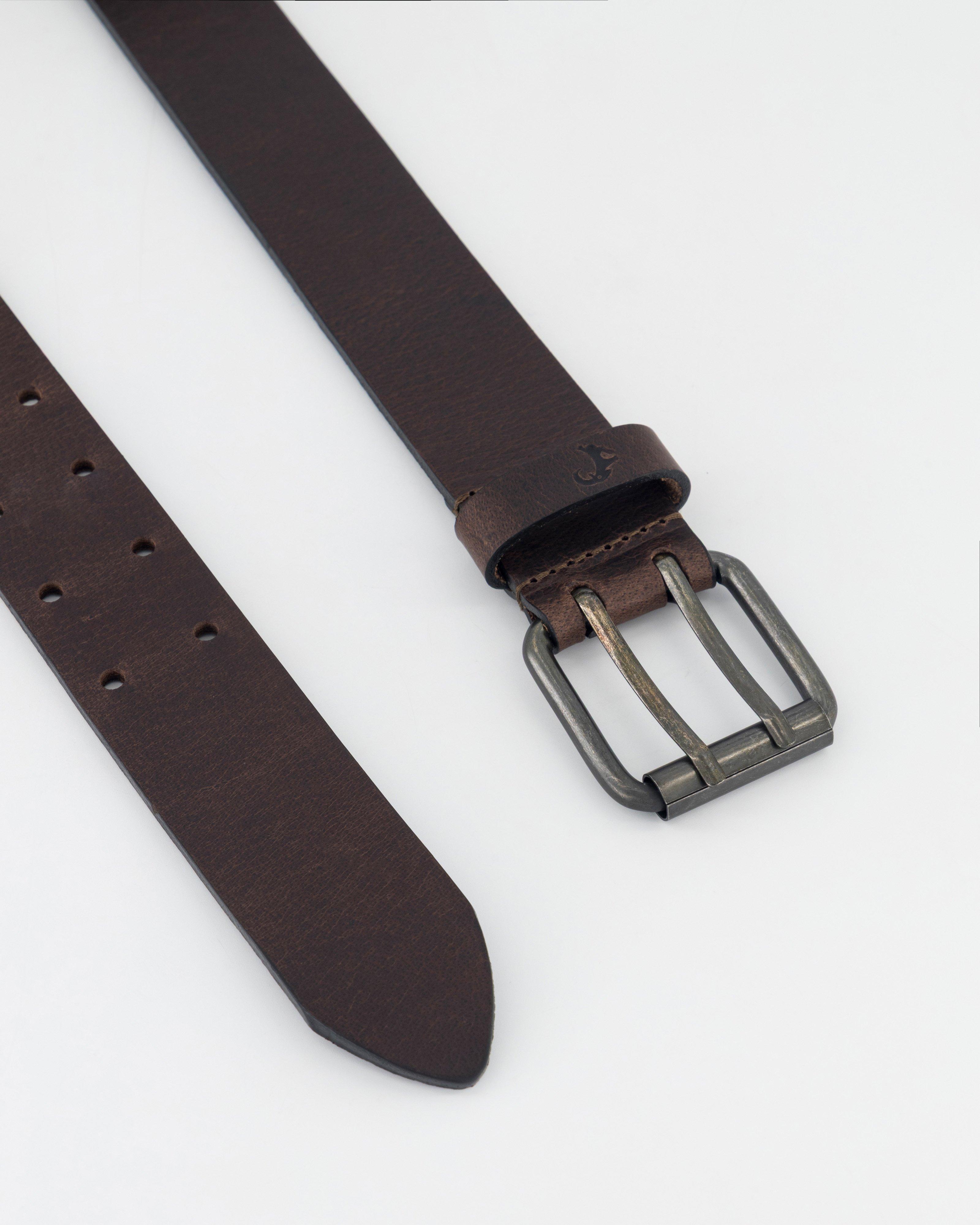 Men's Axel Double Prong Leather Belt | Old Khaki
