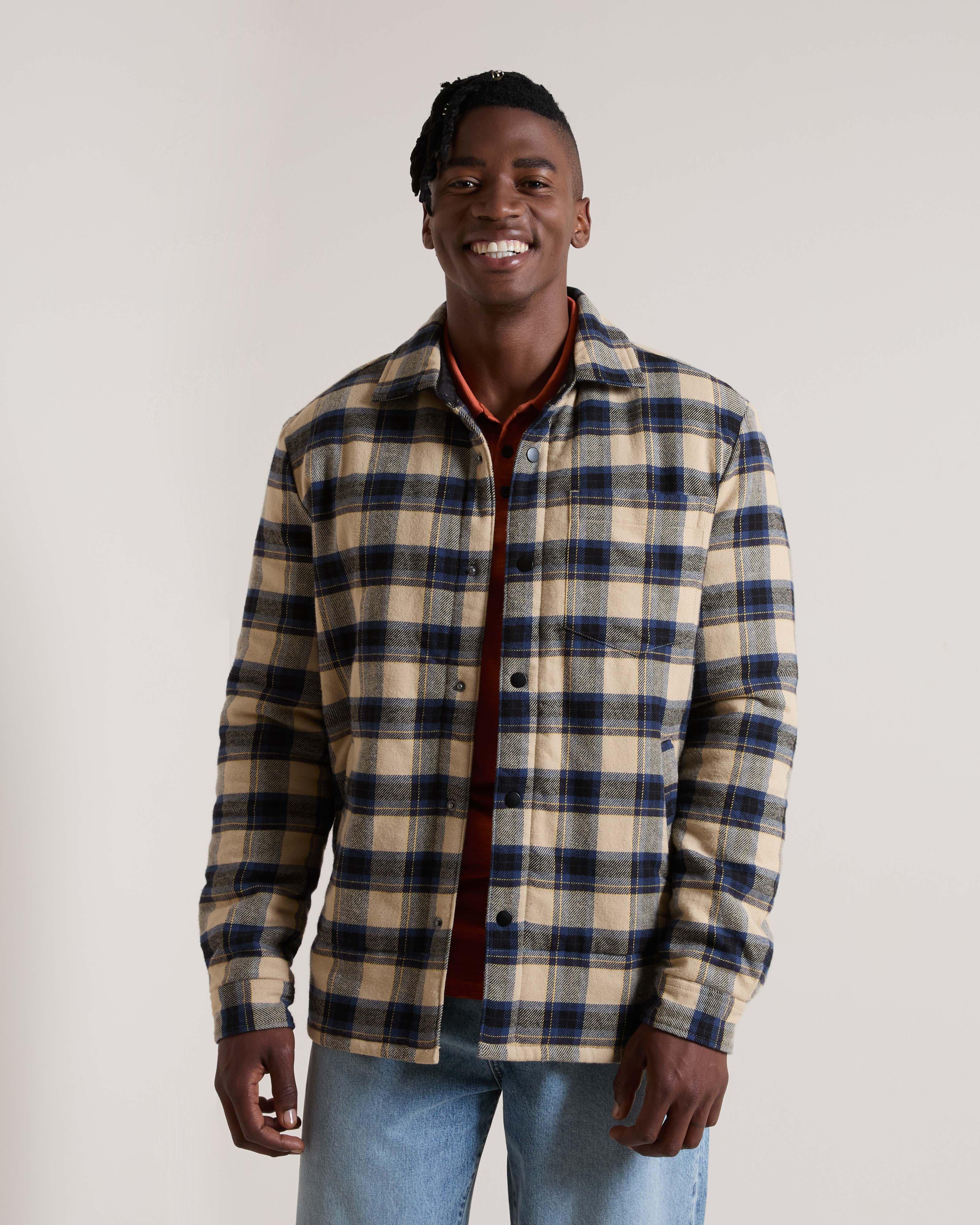 Old Khaki Men's Teddy Check Shacket | Cape Union Mart