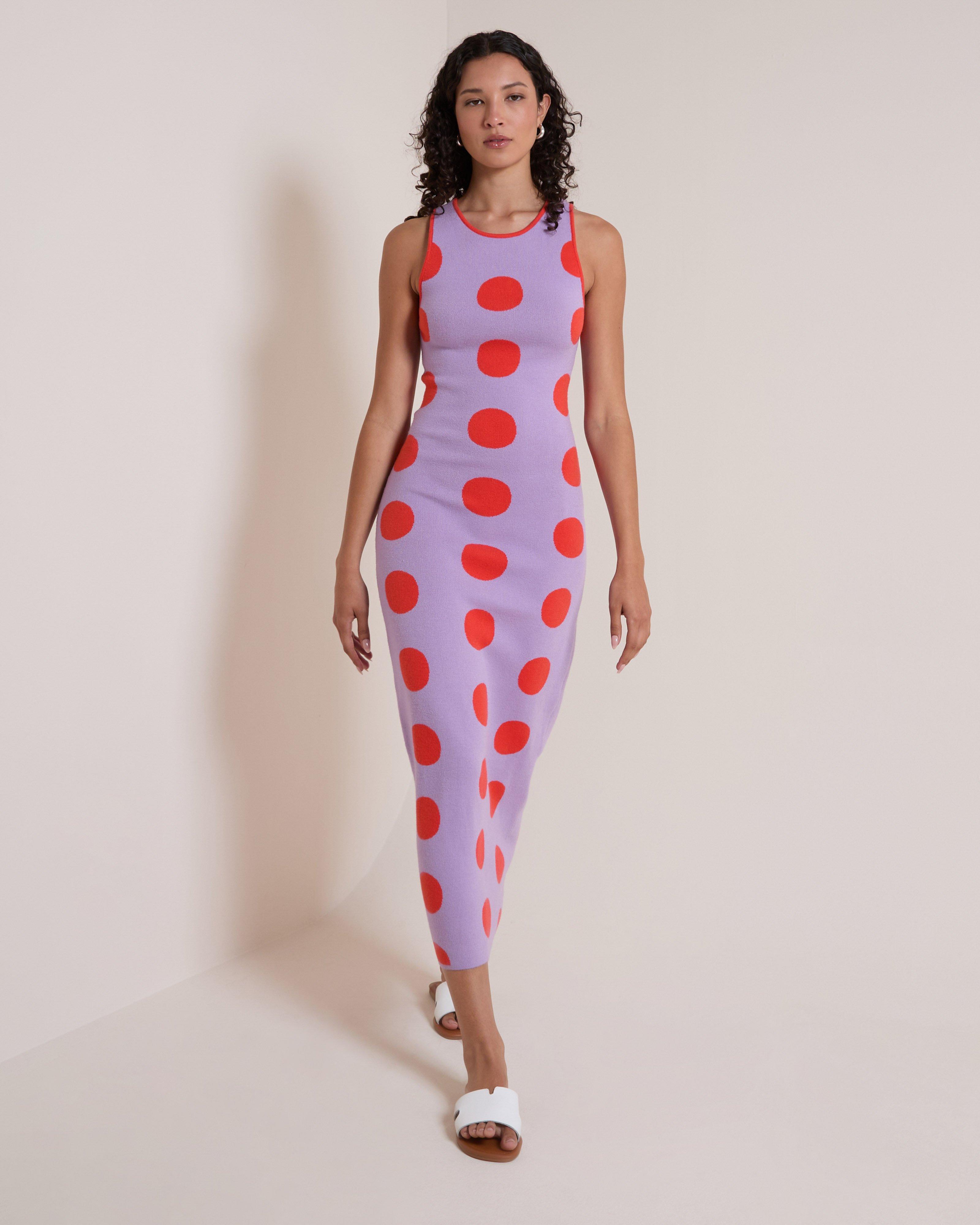 Women's Dot Knitwear Dress | Old Khaki
