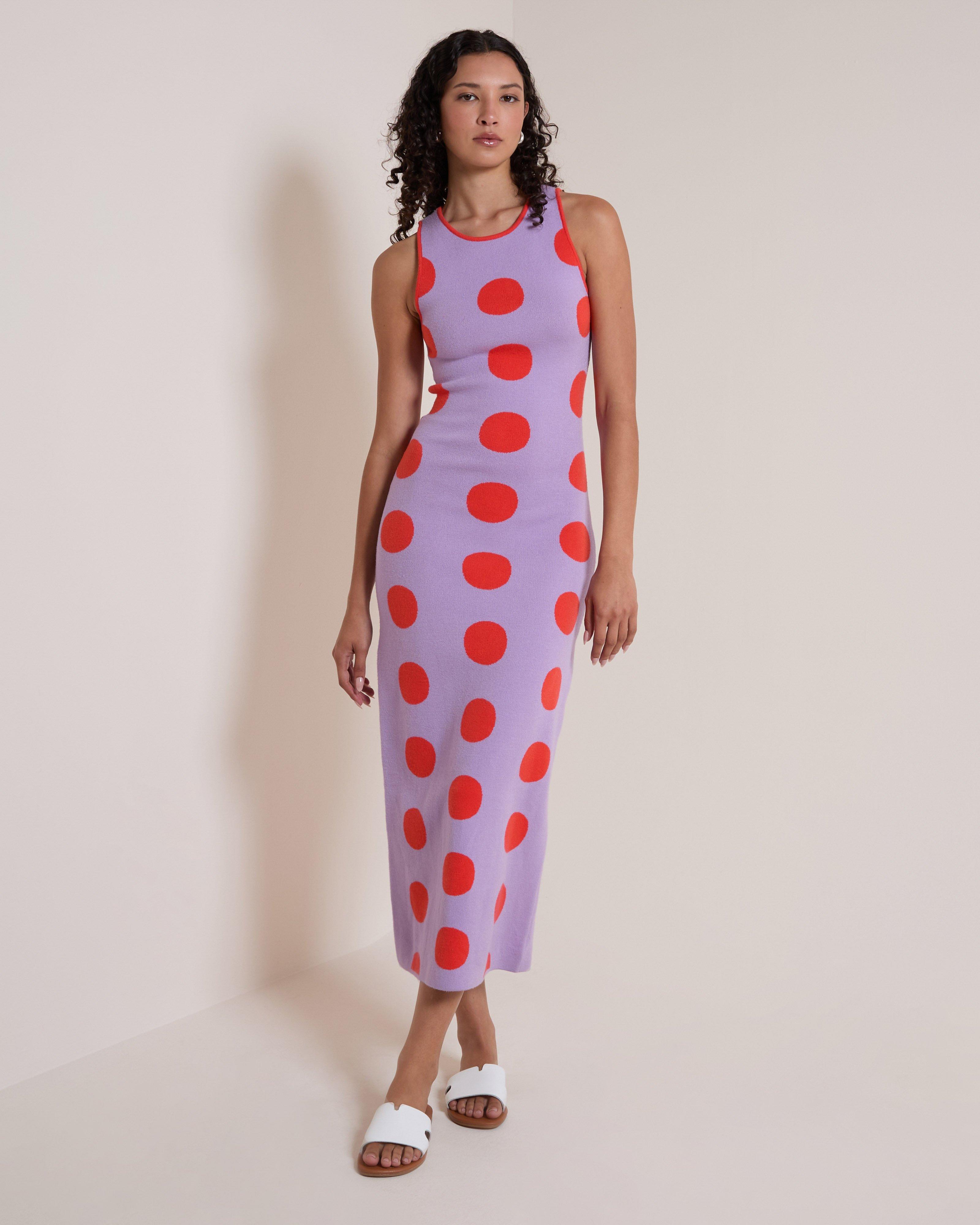 Women's Dot Knitwear Dress | Old Khaki