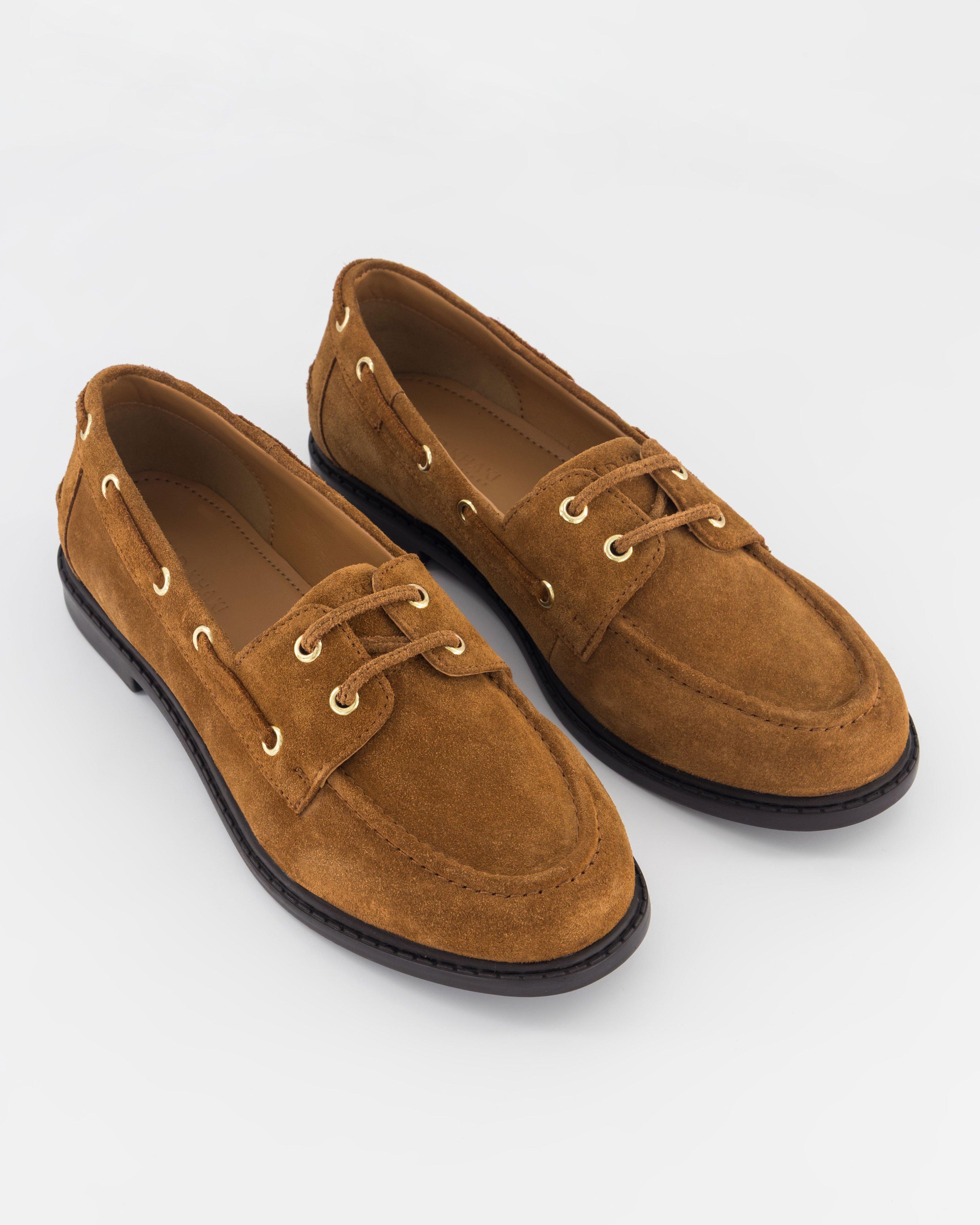 Women's Daphne Leather Boat Shoe | Old Khaki