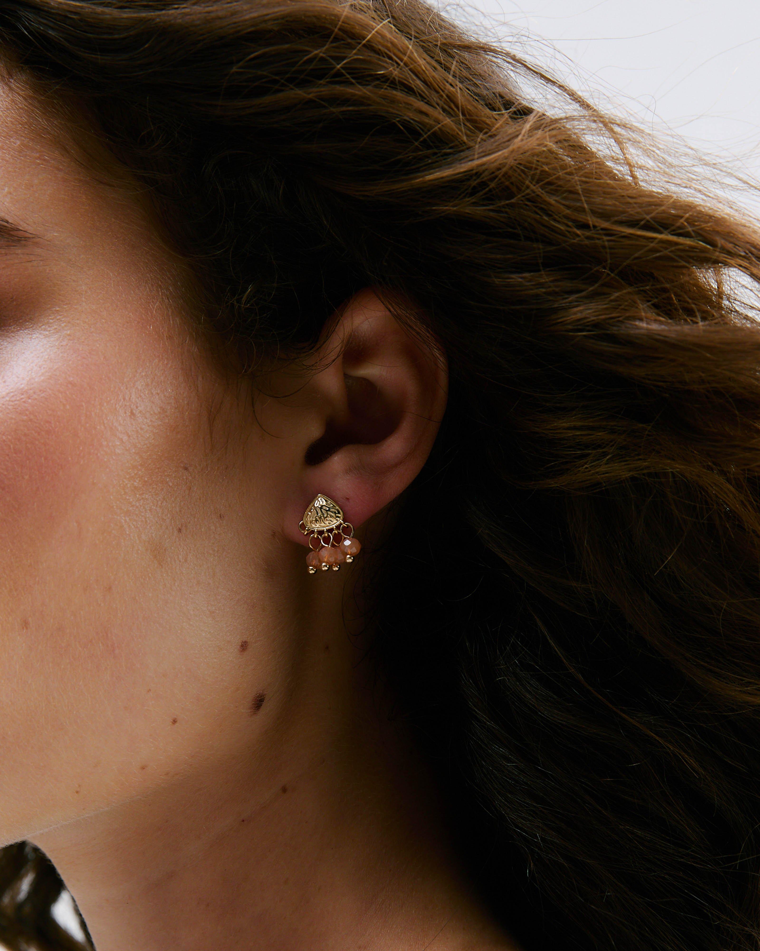  Sterling Silver Gold-Plated Stud Earrings -  Nude