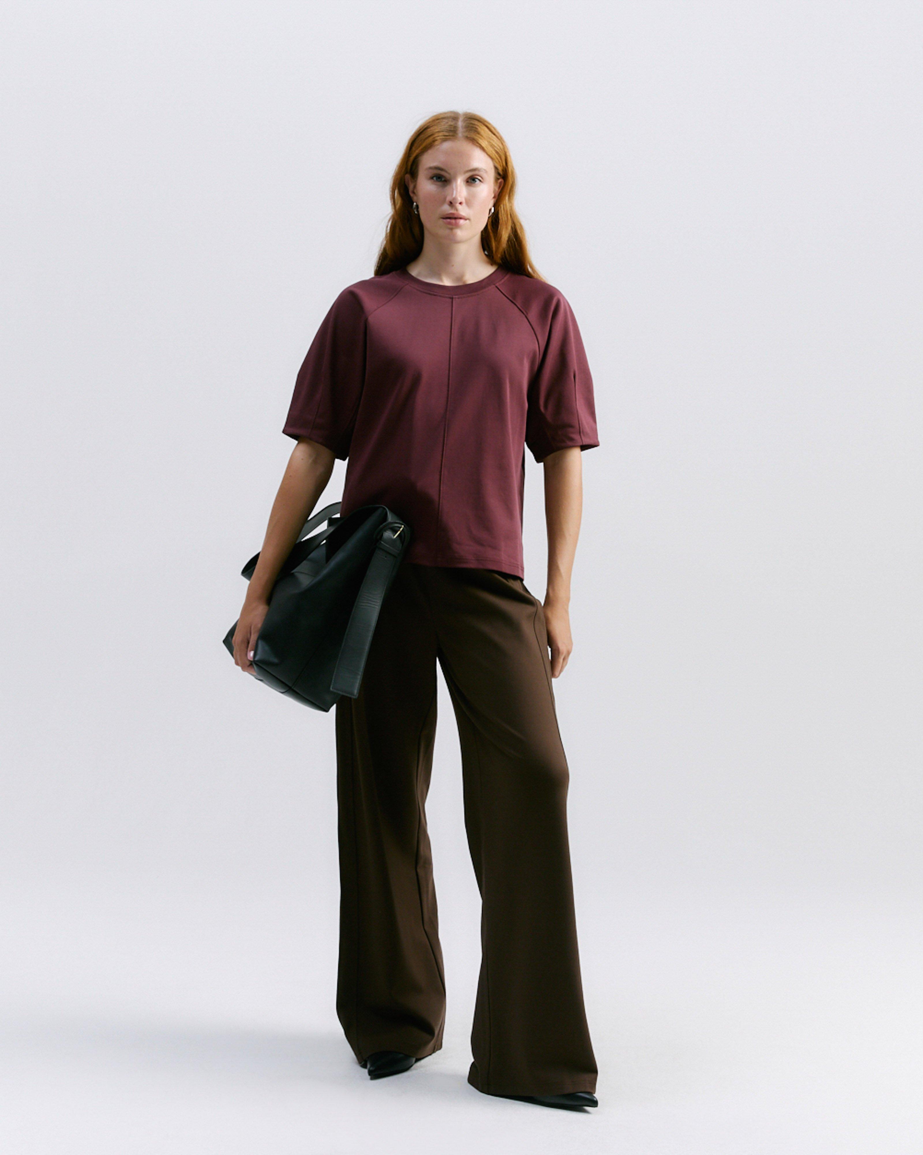  Norine Panelled T-Shirt -  Chocolate
