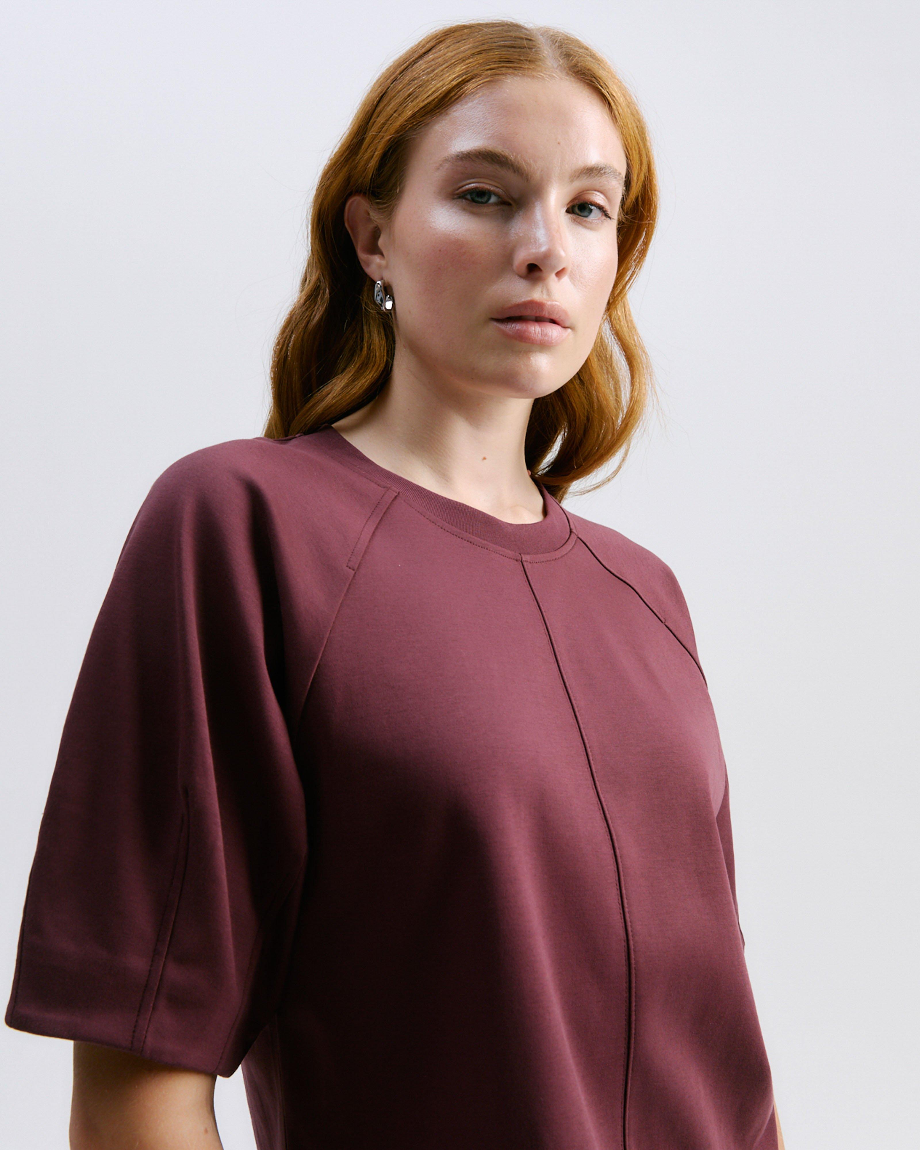  Norine Panelled T-Shirt -  Chocolate