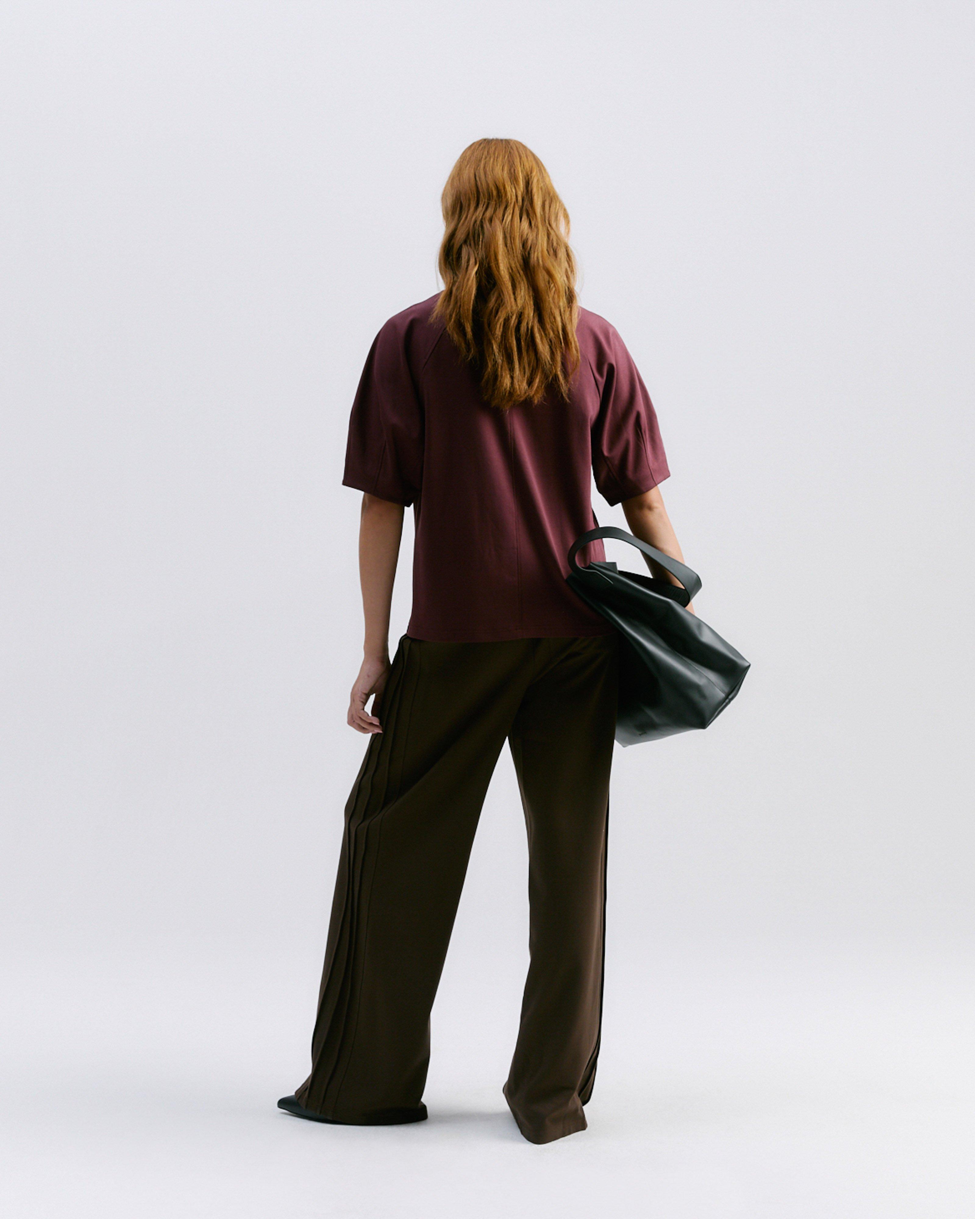  Norine Panelled T-Shirt -  Chocolate