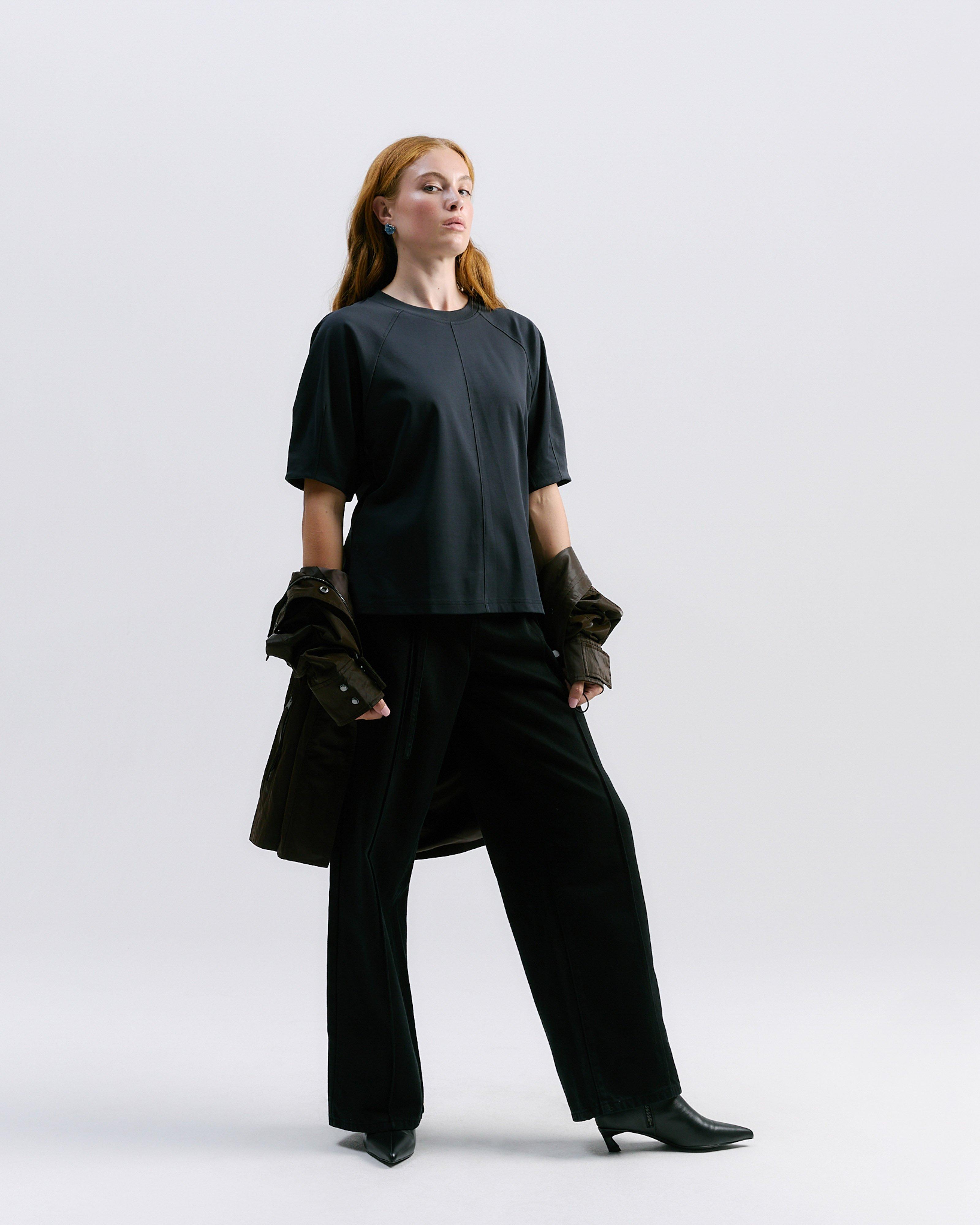  Norine Panelled T-Shirt -  Navy