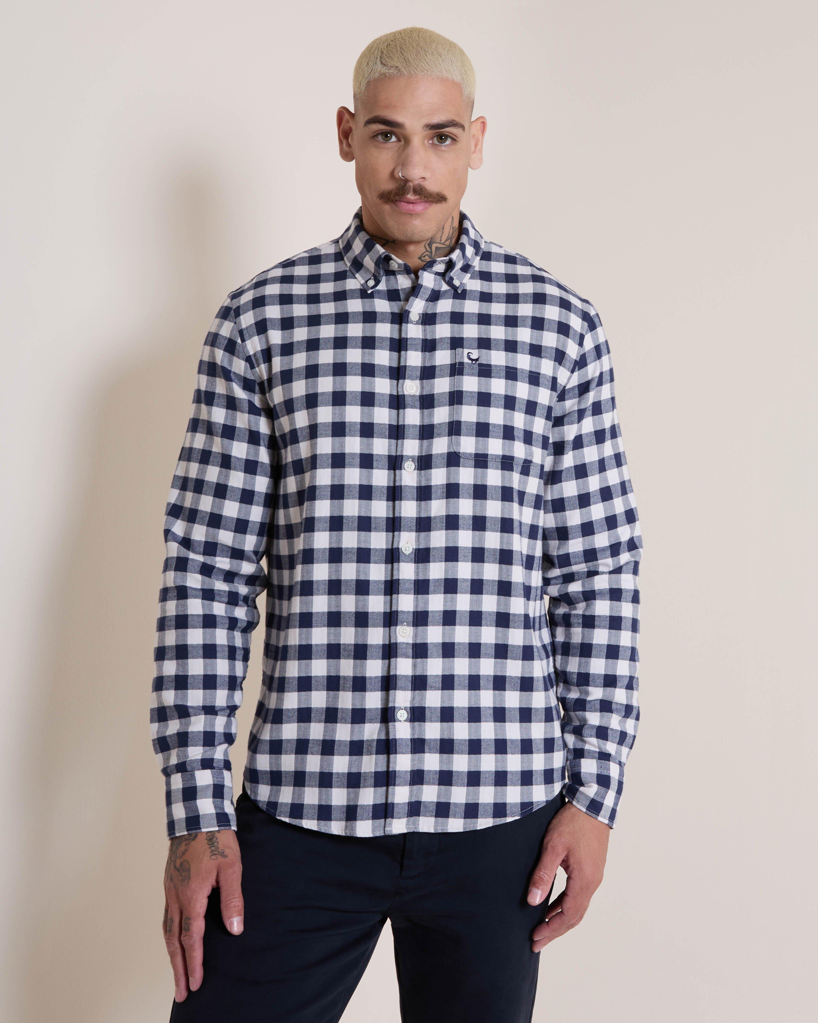 Men's Oliver Gingham Shirt | Old Khaki