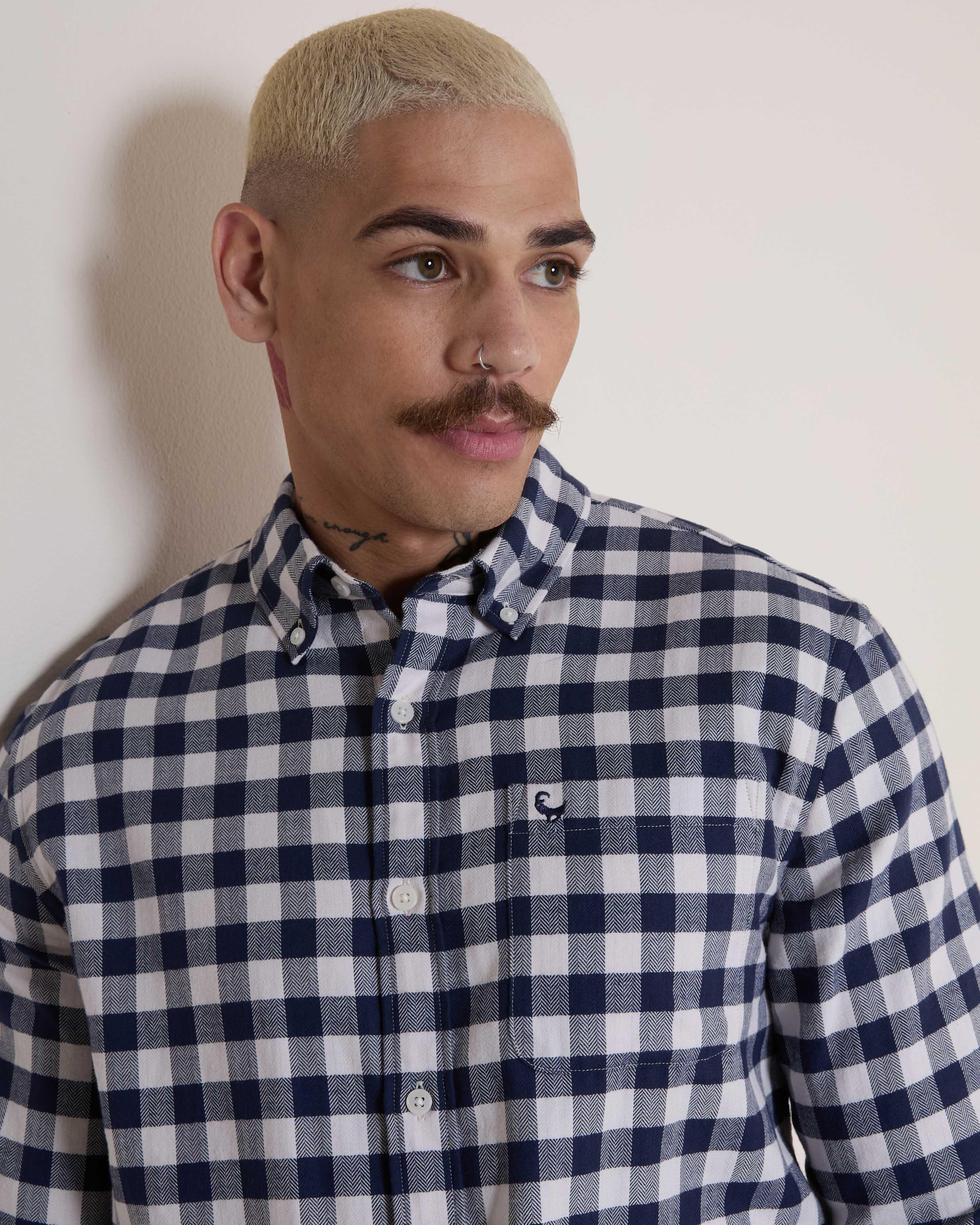 Men's Oliver Gingham Shirt | Old Khaki