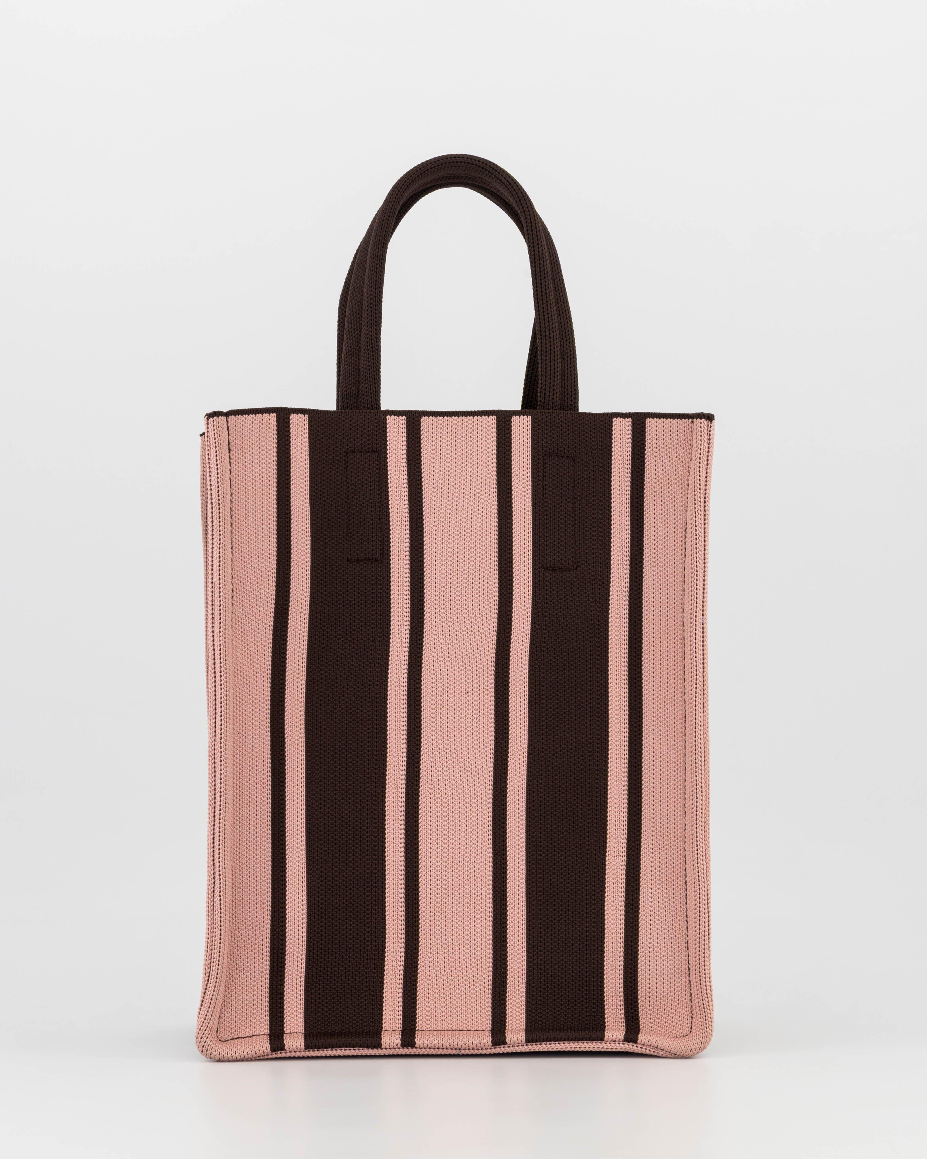  Libi Mini Striped Tote -  Chocolate