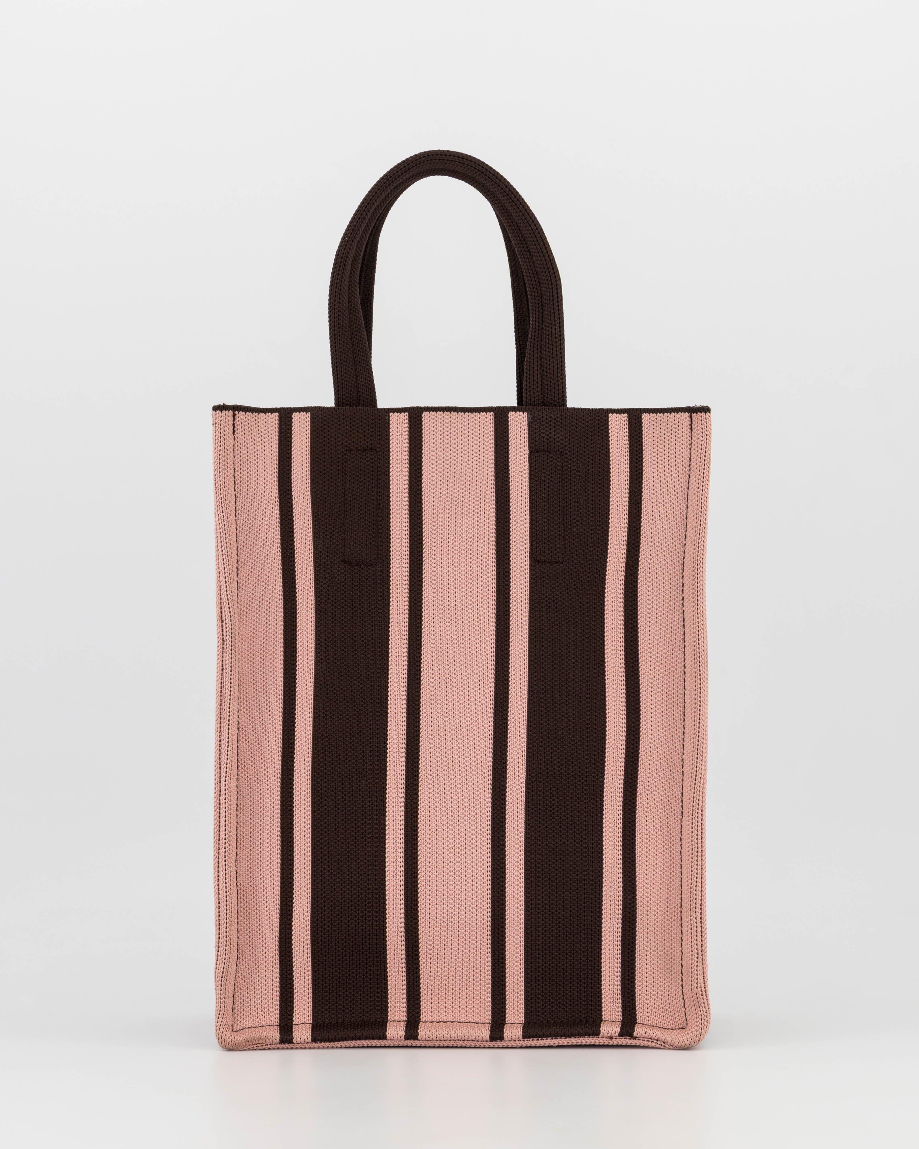  Libi Mini Striped Tote -  Chocolate
