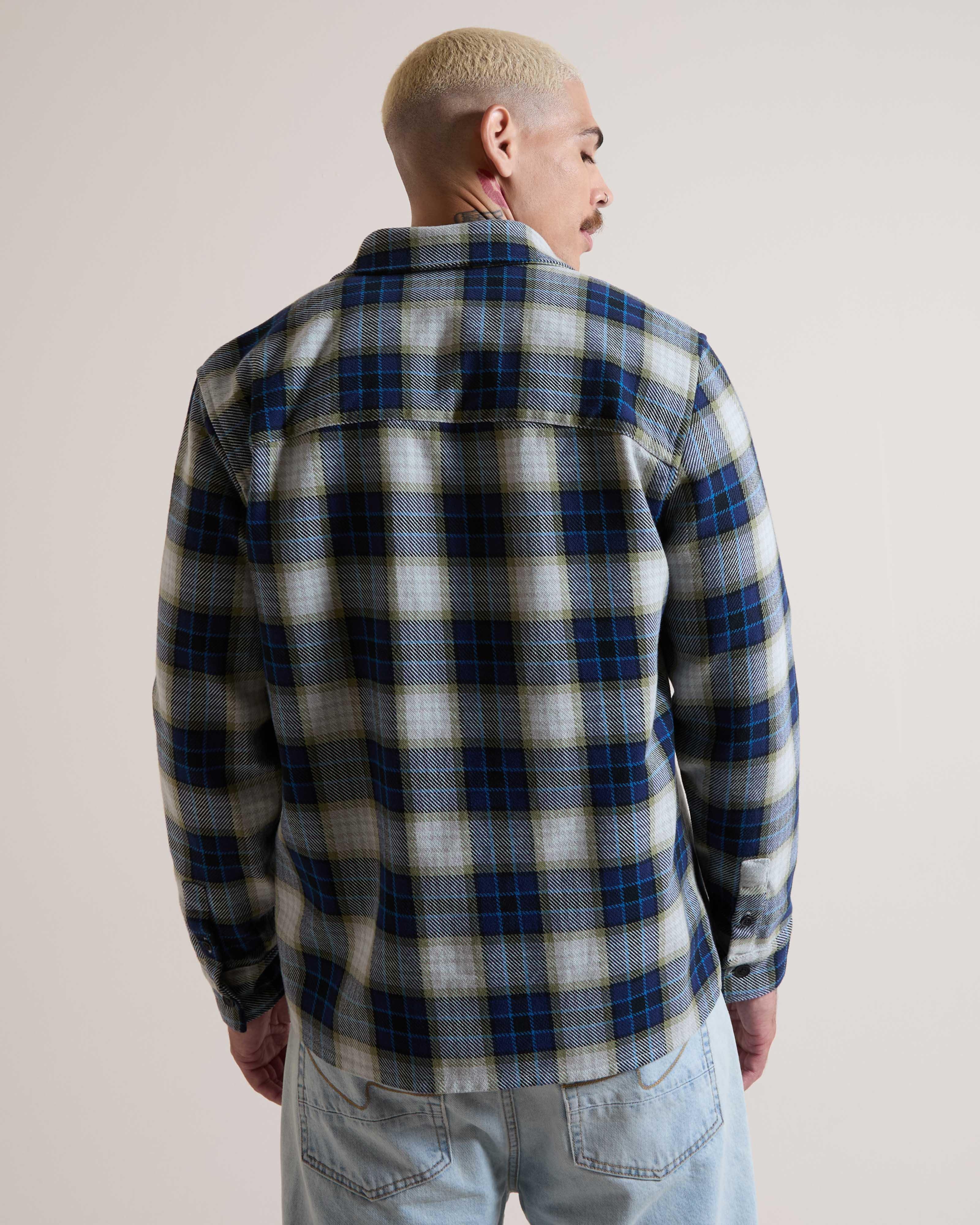 Men's Pete Check Overshirt | Old Khaki