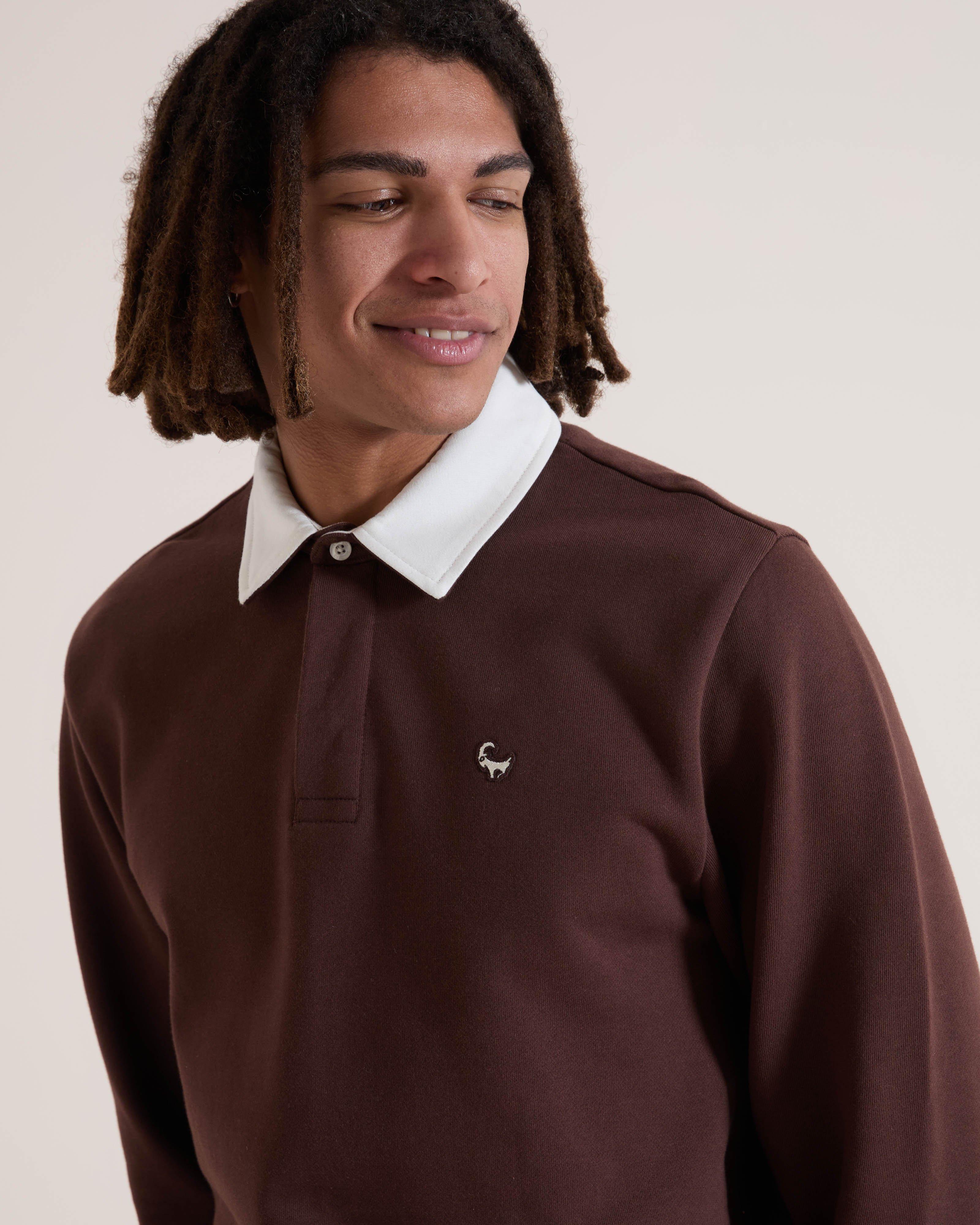 Men's Rodney Rugby Sweat Top | Old Khaki