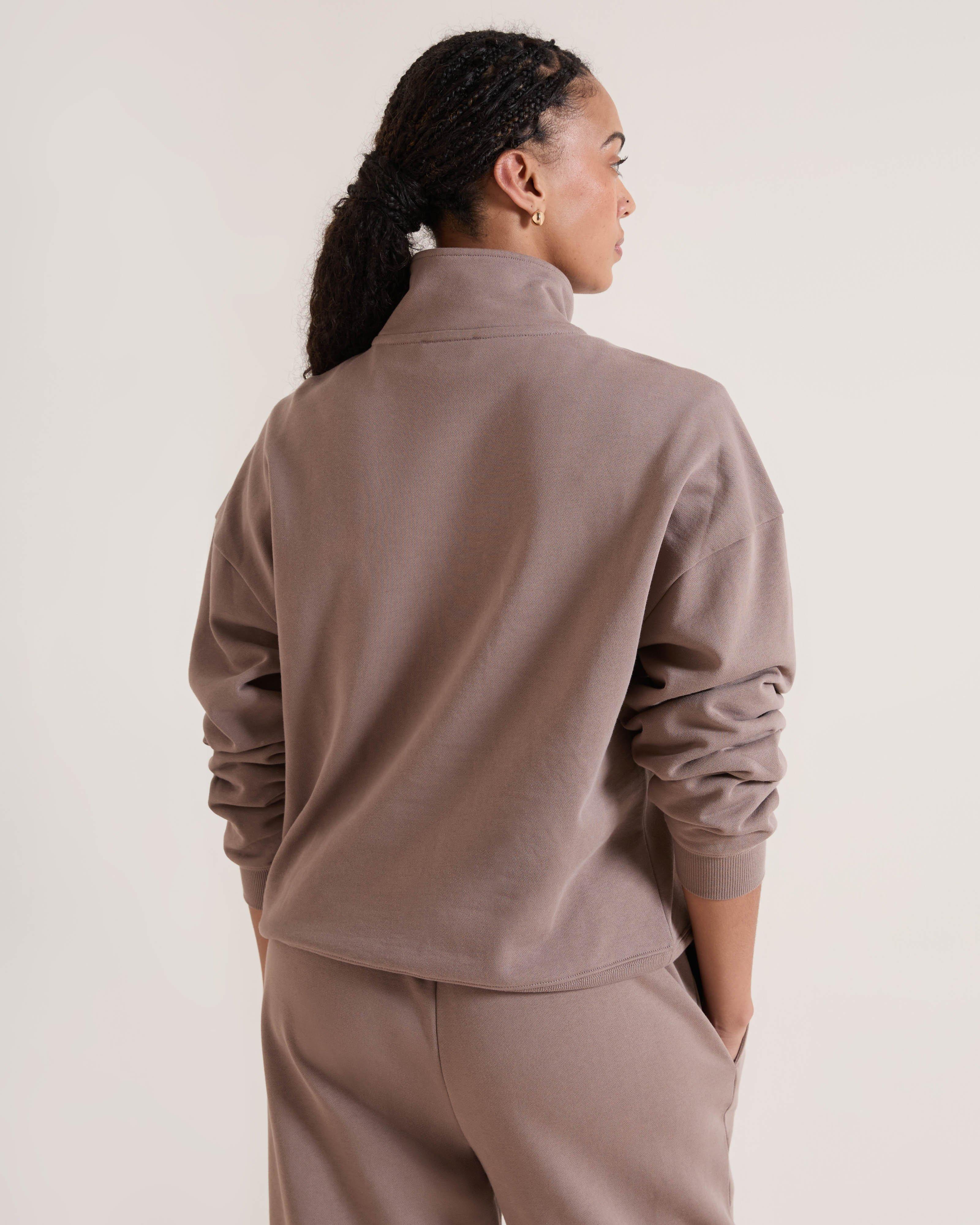 Women's Ayla 1/4 Zip Sweat Top | Old Khaki
