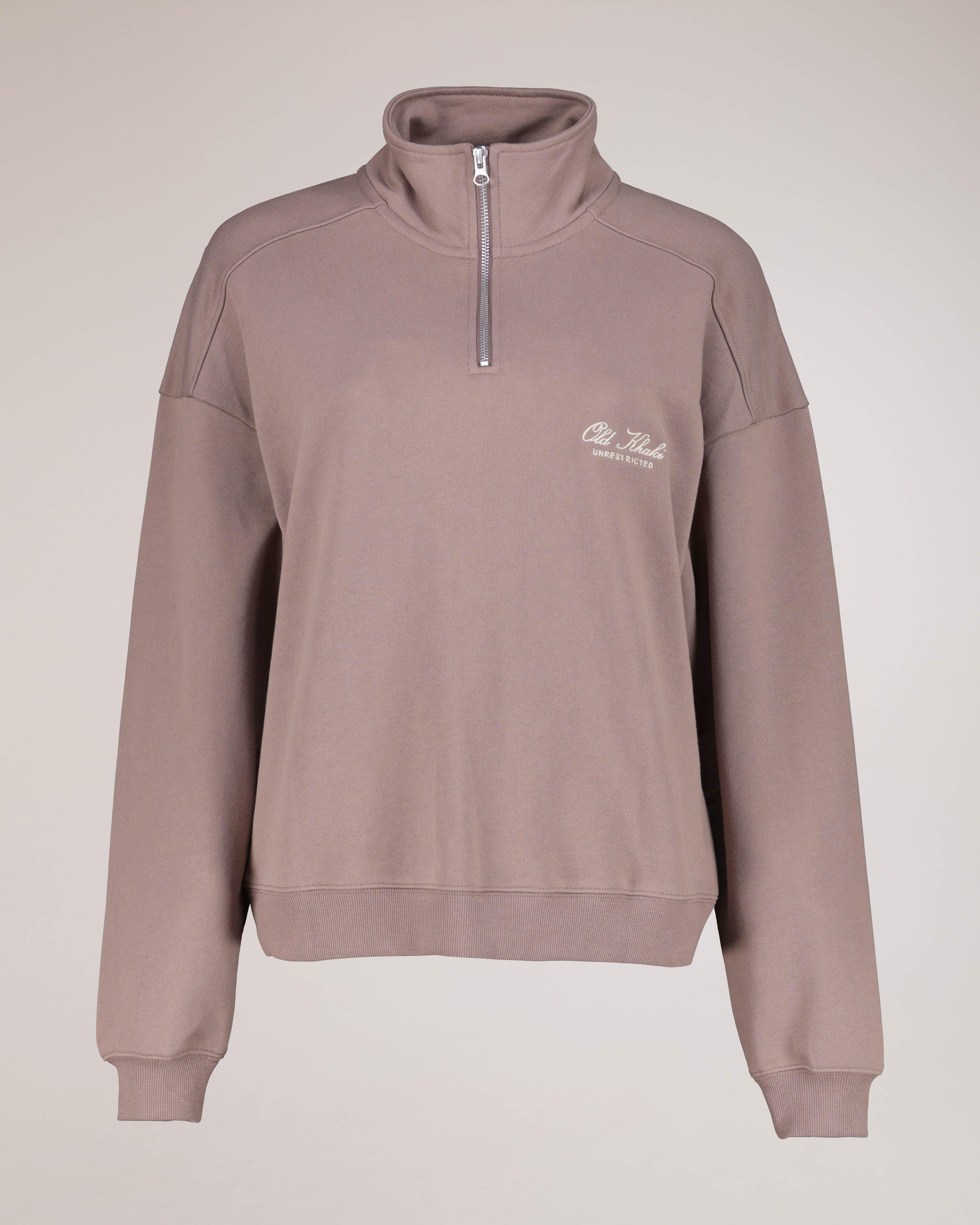 Women's Ayla 1/4 Zip Sweat Top | Old Khaki