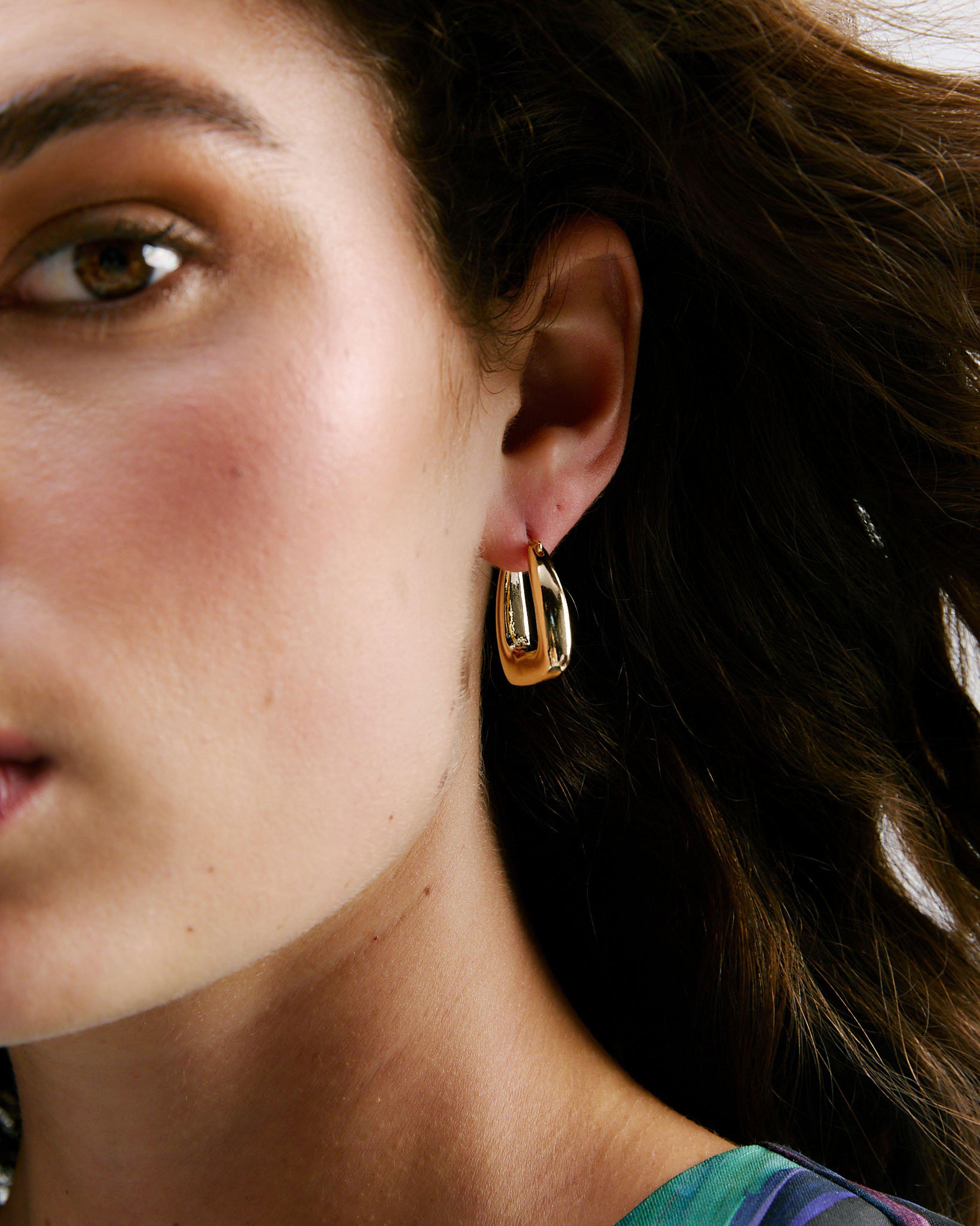  Triangular Mini Hoops -  Gold