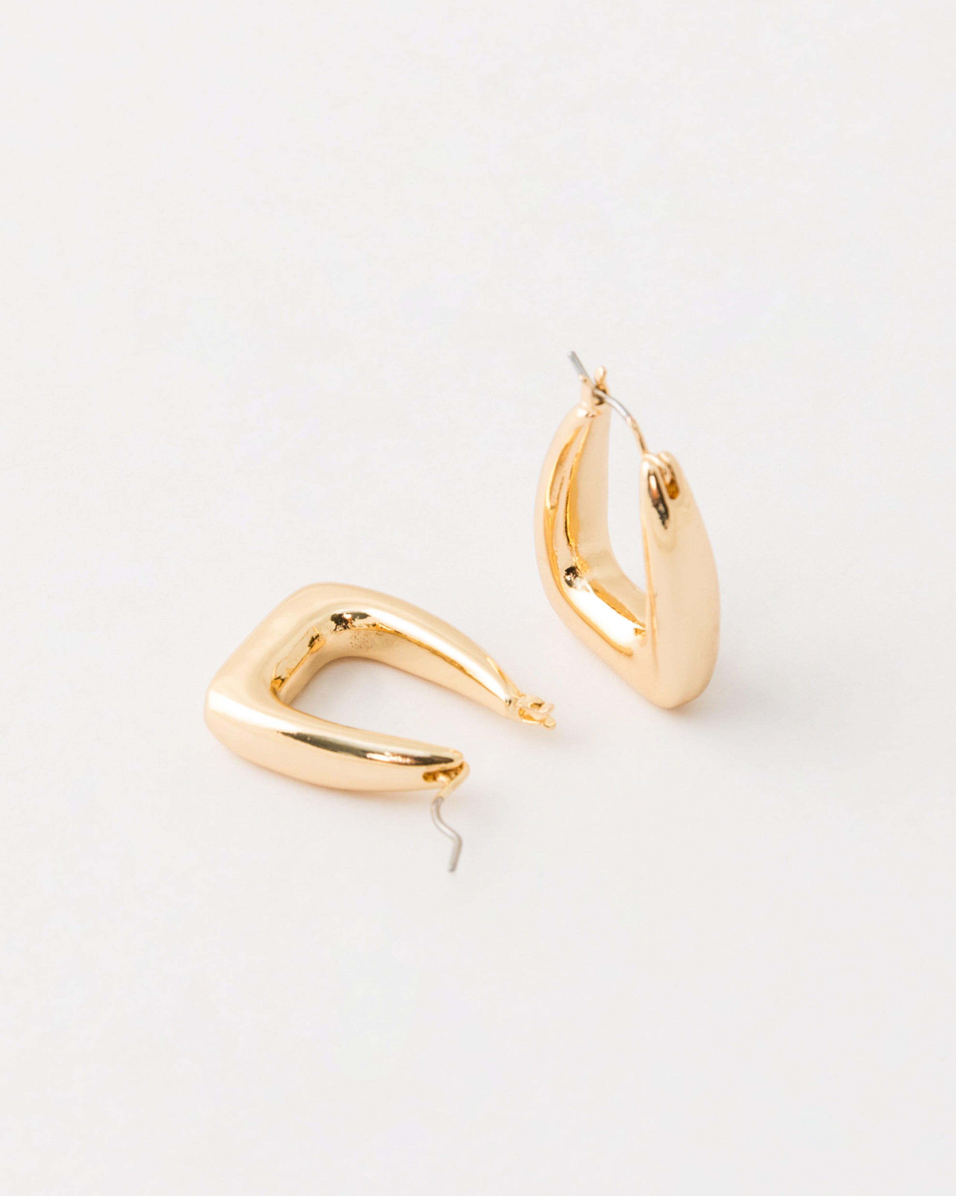  Triangular Mini Hoops -  Gold
