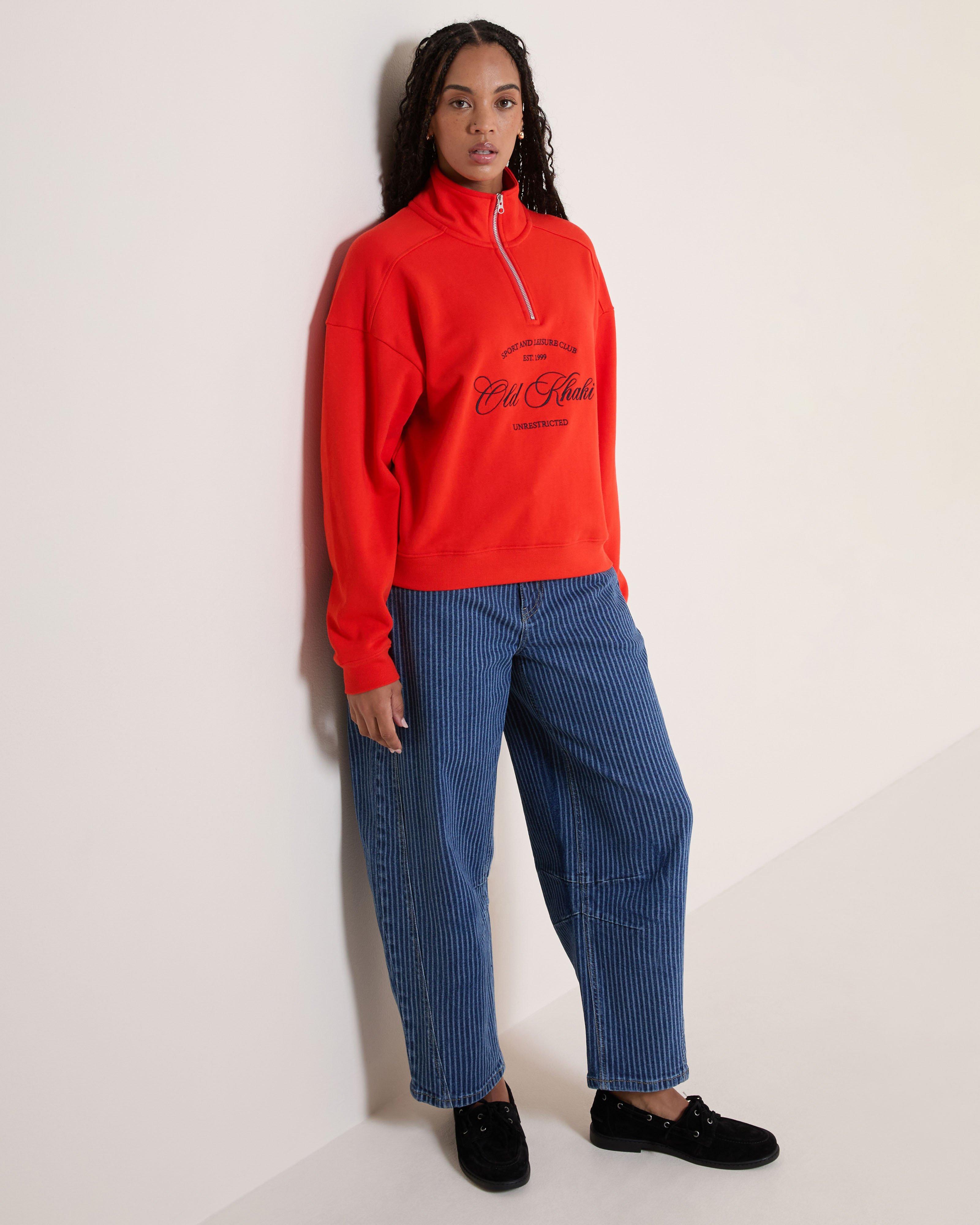 Women's Deedee Zip Sweat Top | Old Khaki