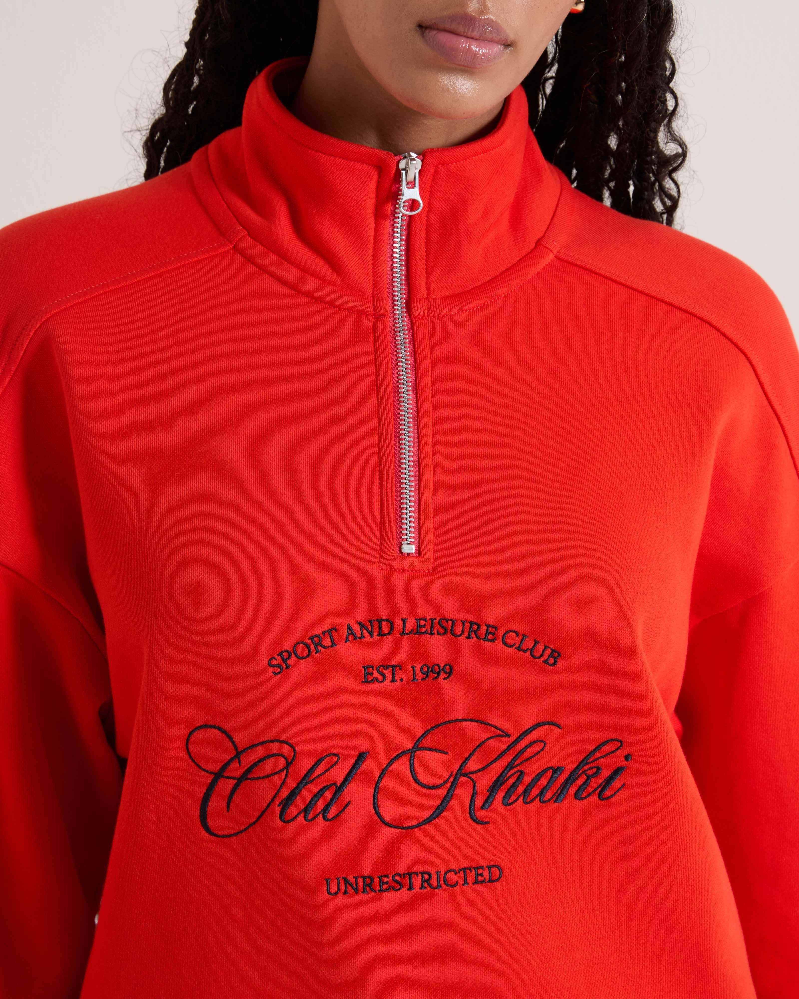 Women's Deedee Zip Sweat Top | Old Khaki