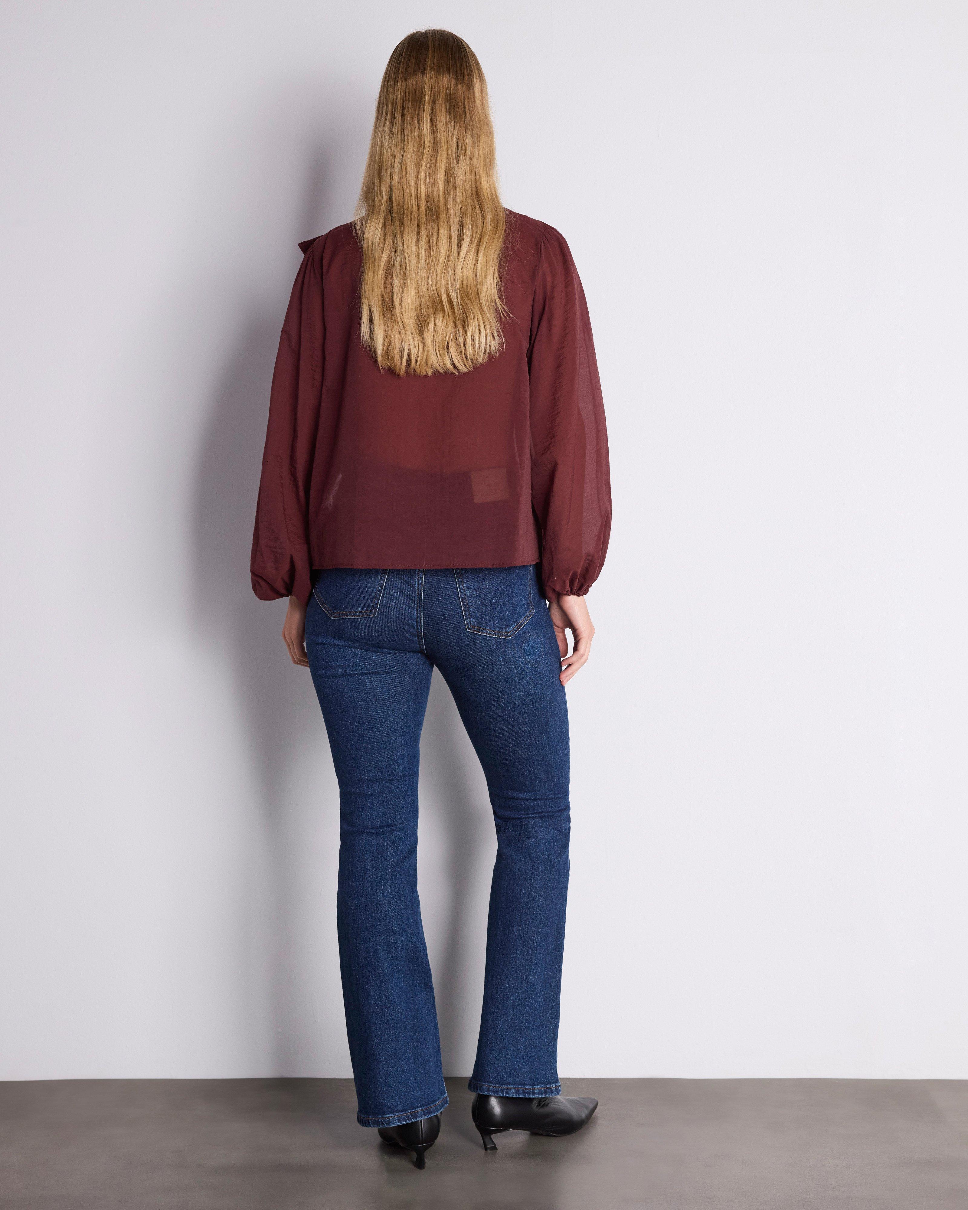  Benitah Kitty Bow Blouse -  Burgundy