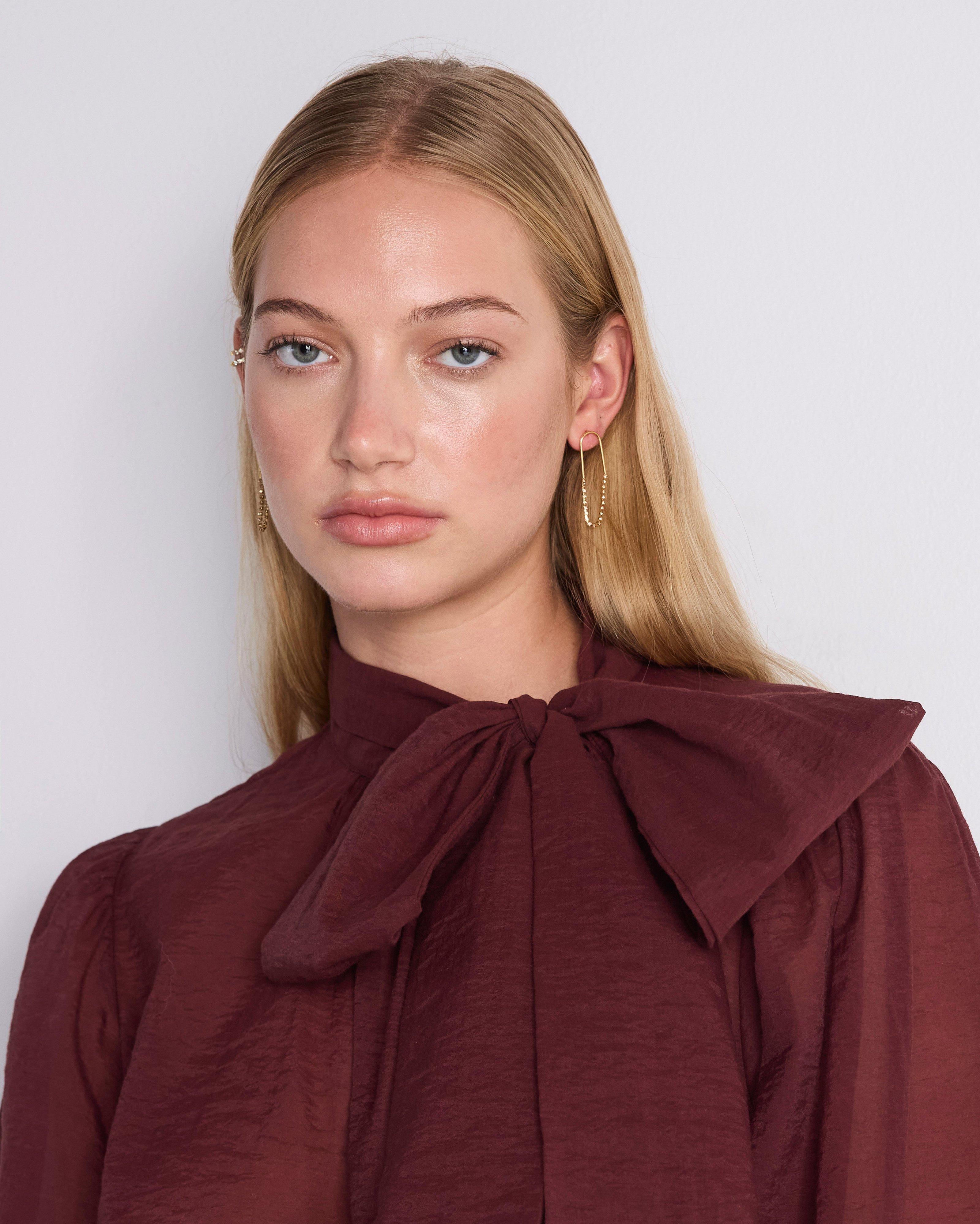  Benitah Kitty Bow Blouse -  Burgundy