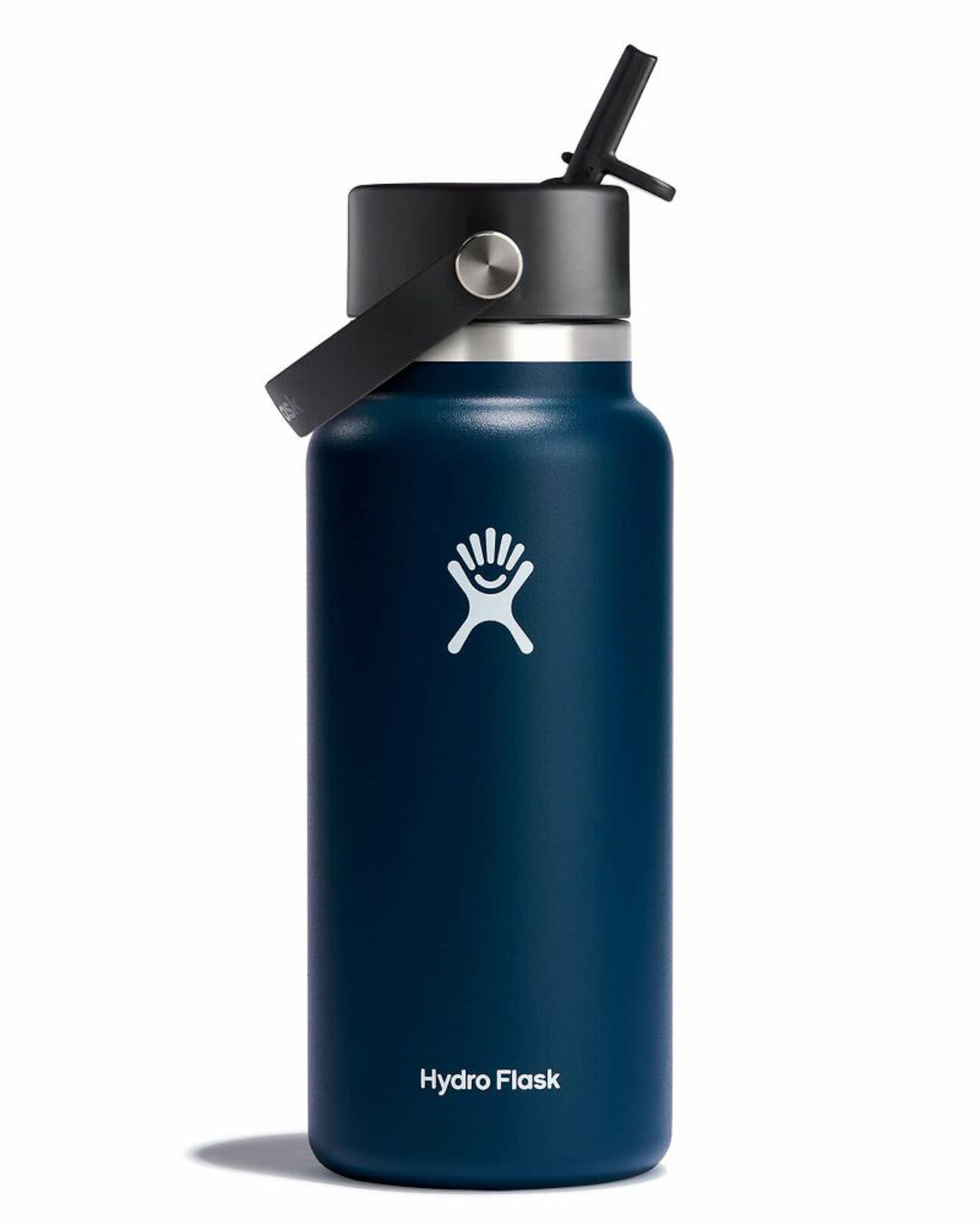 Hydro 946ml Flask Wide Mouth With Straw Cap Bottle -  Indigo