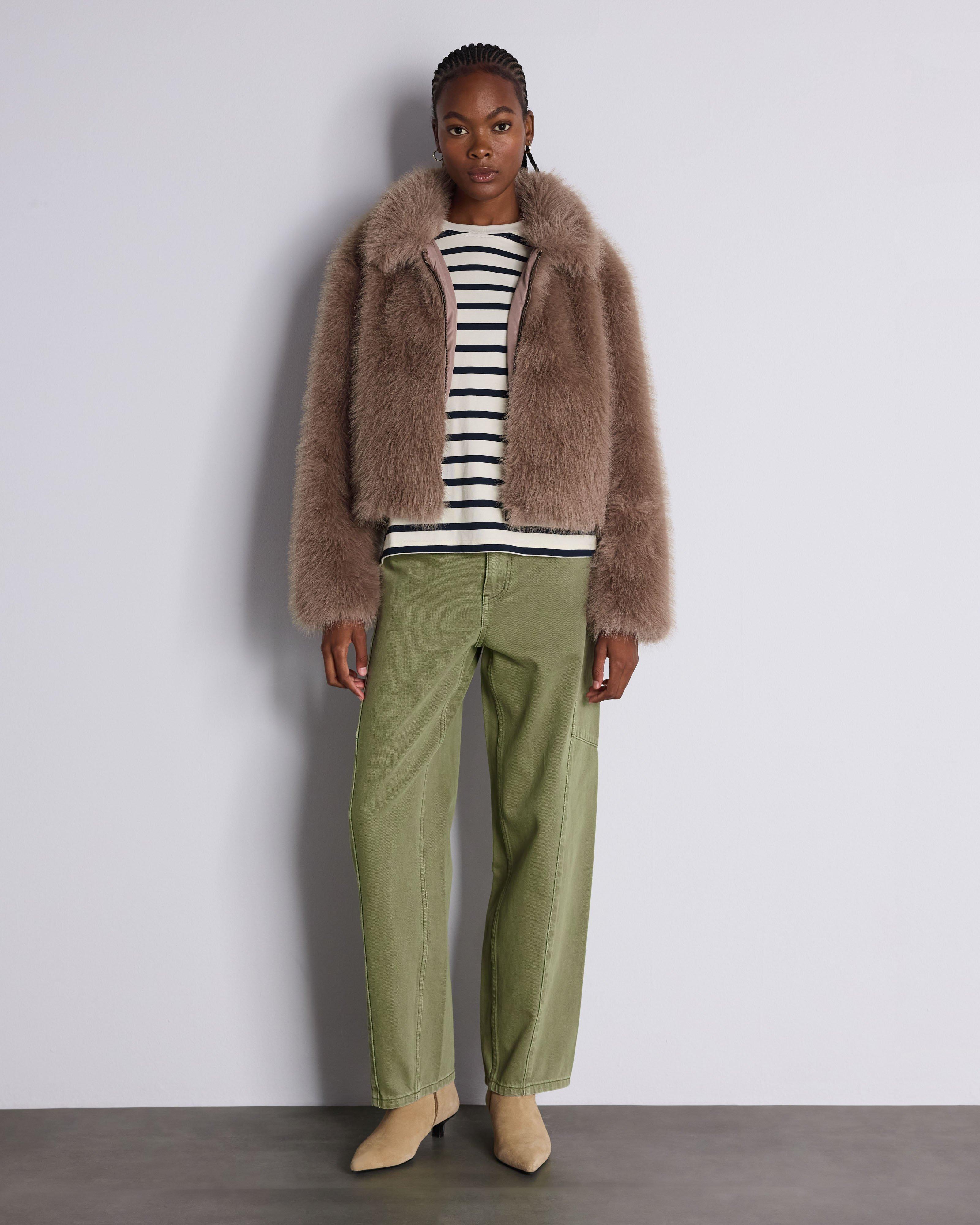  Alva Faux-Fur Jacket -  Oatmeal
