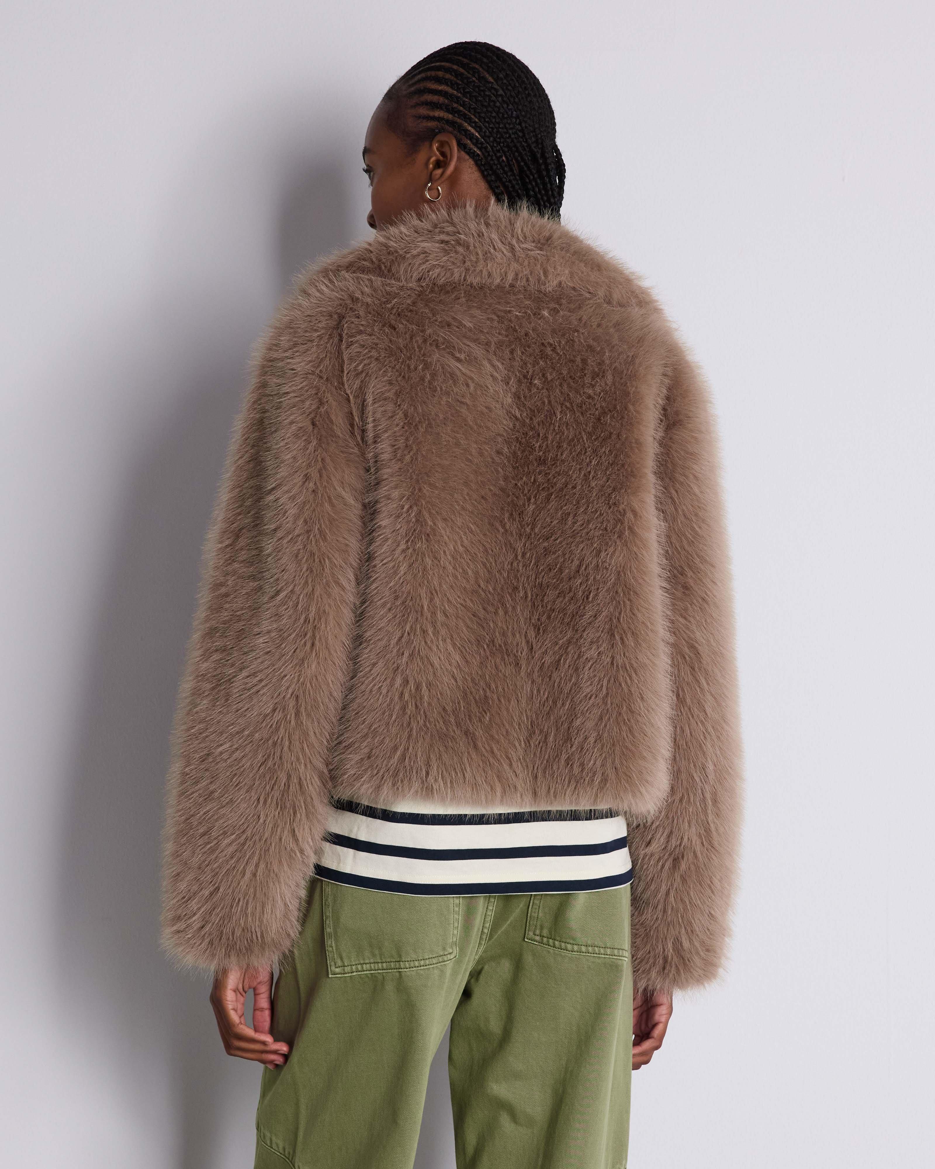  Alva Faux-Fur Jacket -  Oatmeal