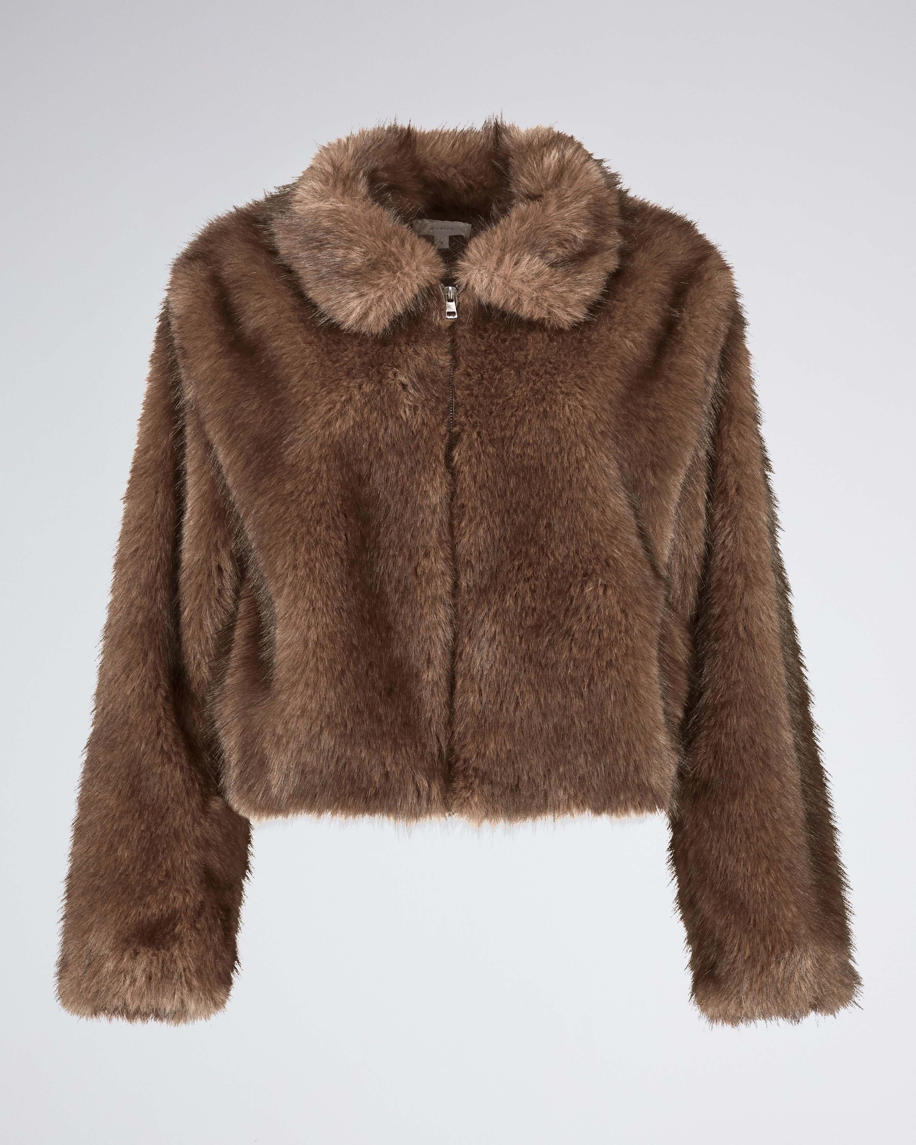  Alva Faux-Fur Jacket -  Oatmeal