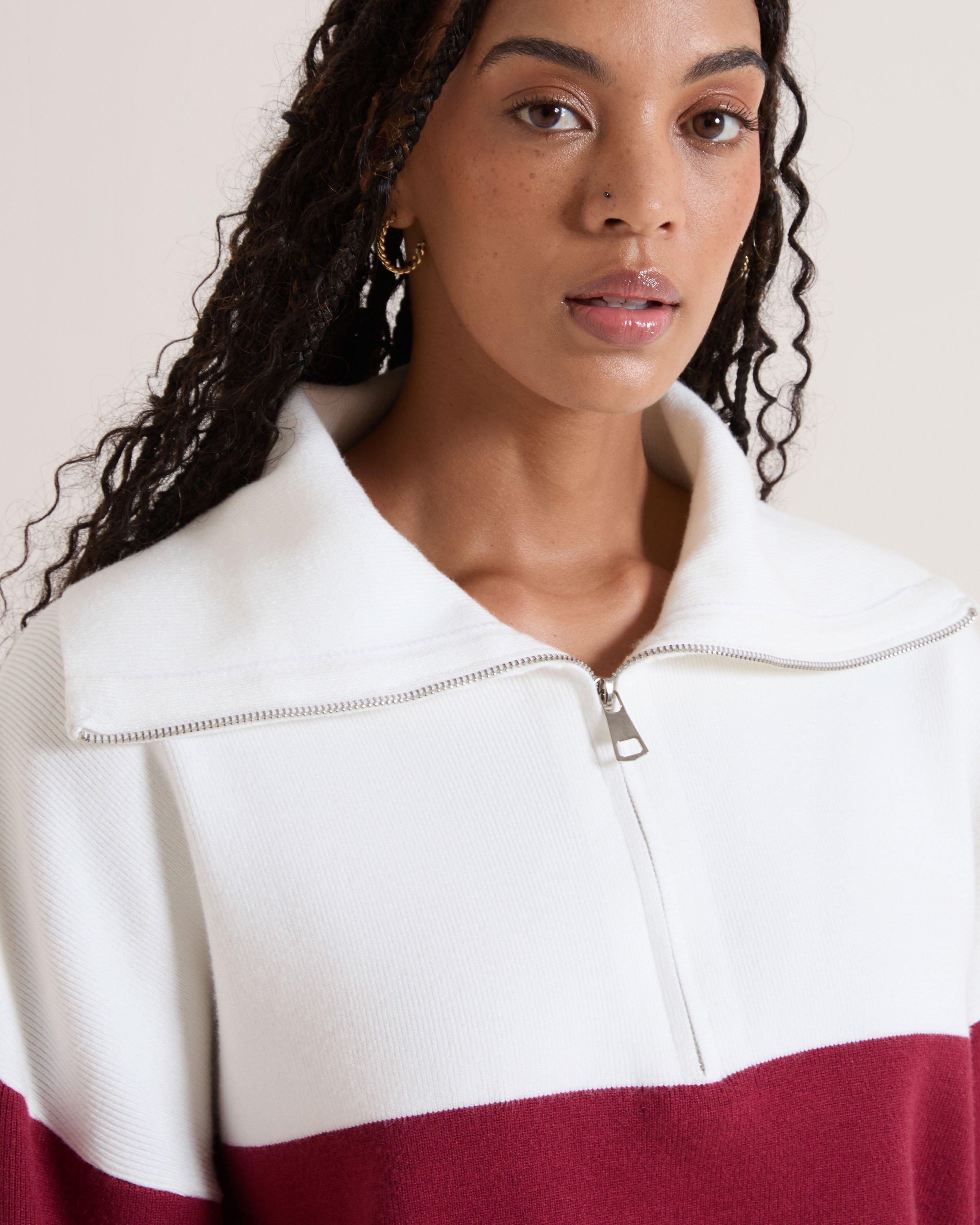 Women's Kenzie Striped Sweat Top | Old Khaki