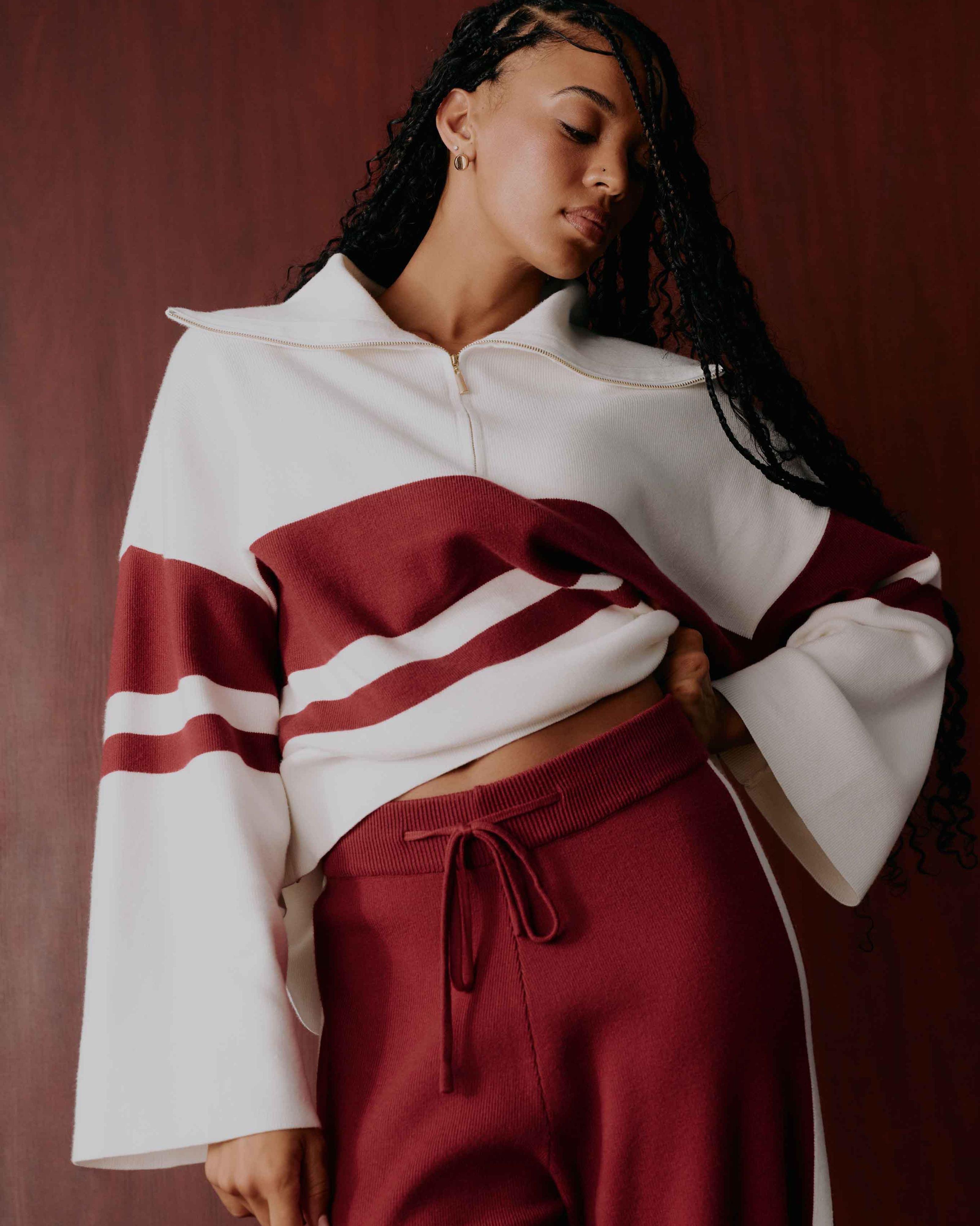 Women&rsquo;s Kenzie Striped Sweat Top