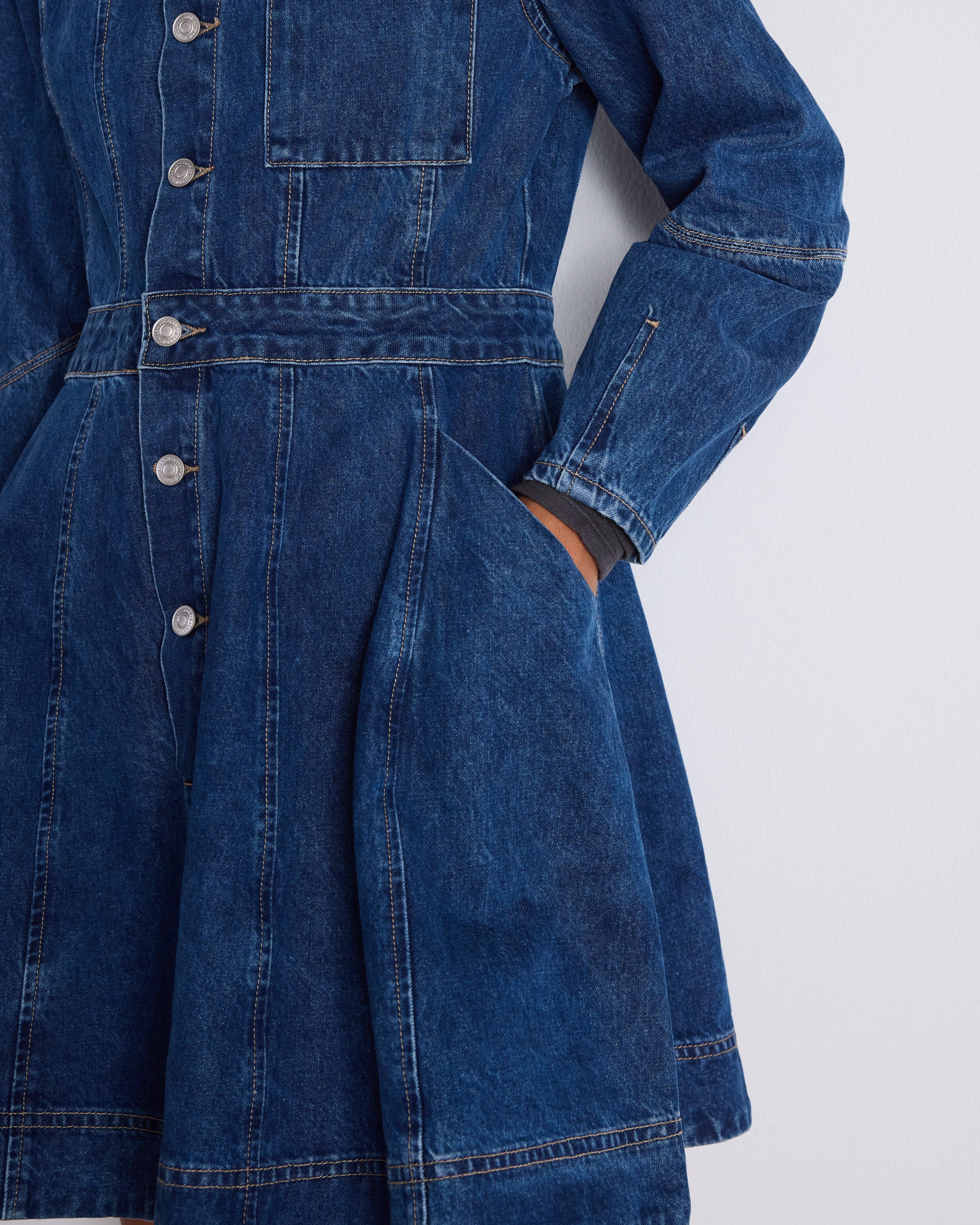 Josie Fit & Flare Denim Dress - Poetry Clothing Store