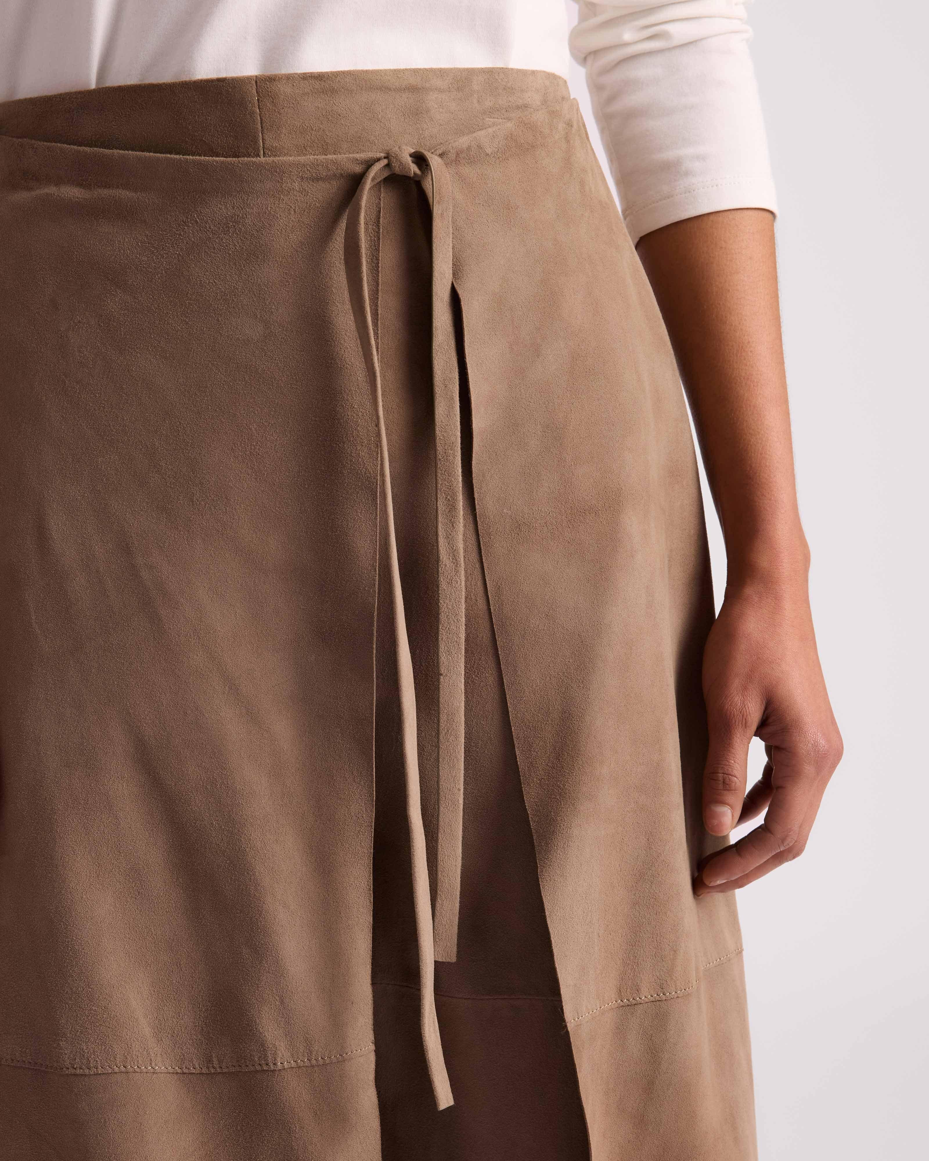 Terry Suede Wrap Skirt - Poetry Clothing Store